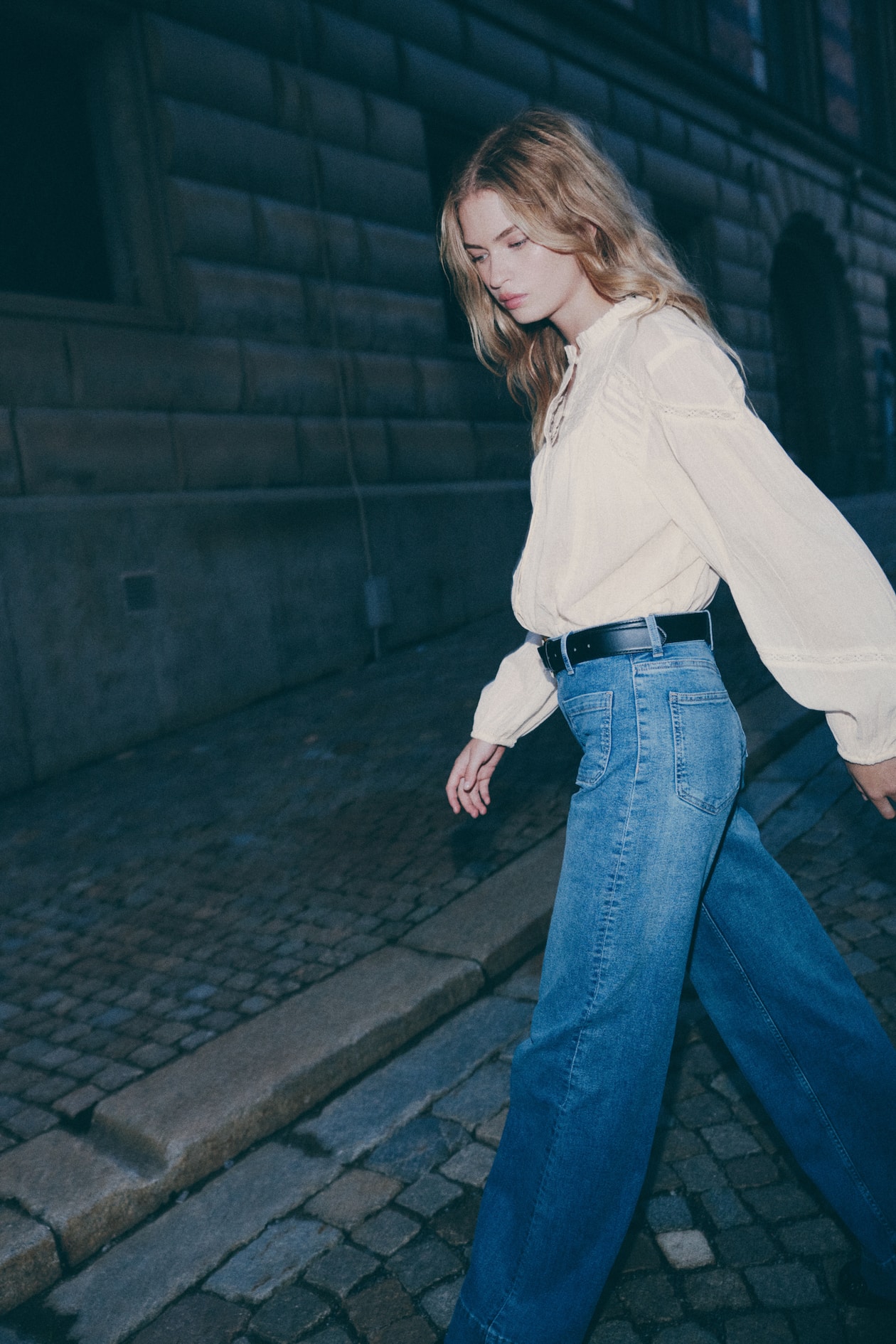 Ruffle-Collar Cotton Blouse - image 3