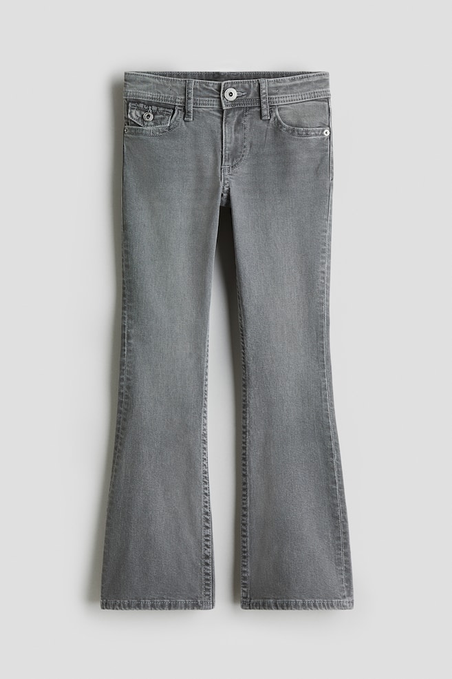 Flared Leg Low Jeans - Denim gray/Washed denim pink - 1