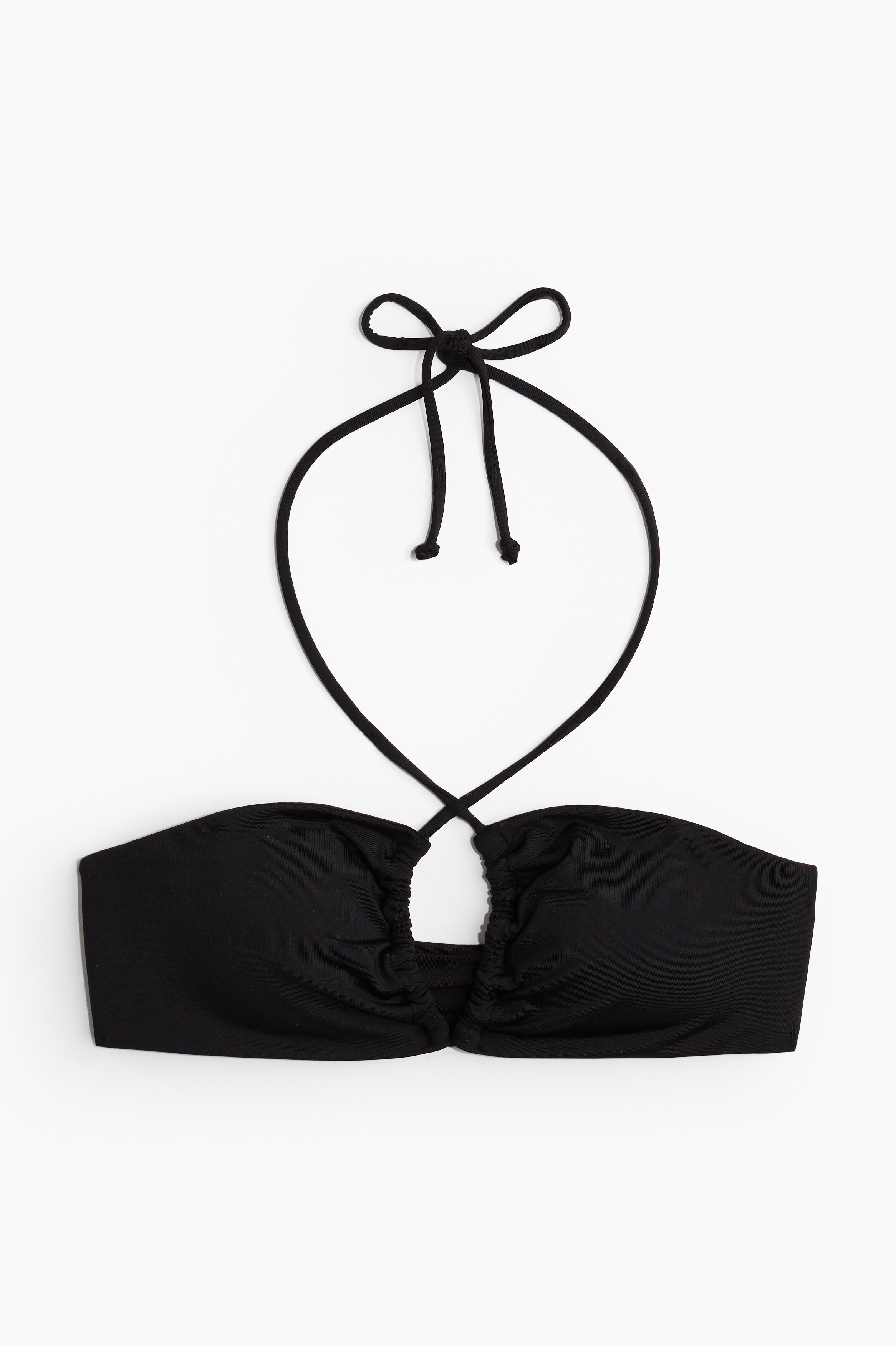 black halter neck bikini top