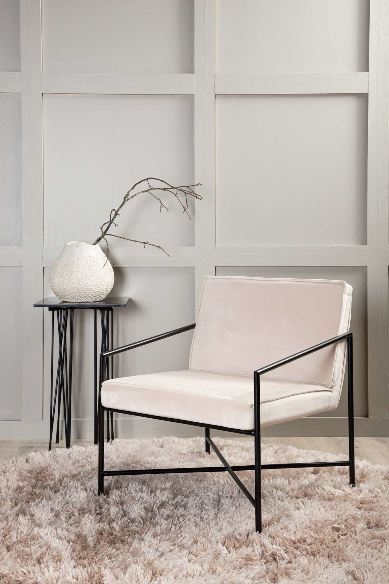 Rakel Fauteuil Velours, Beige Venture Home Home All H&M FR