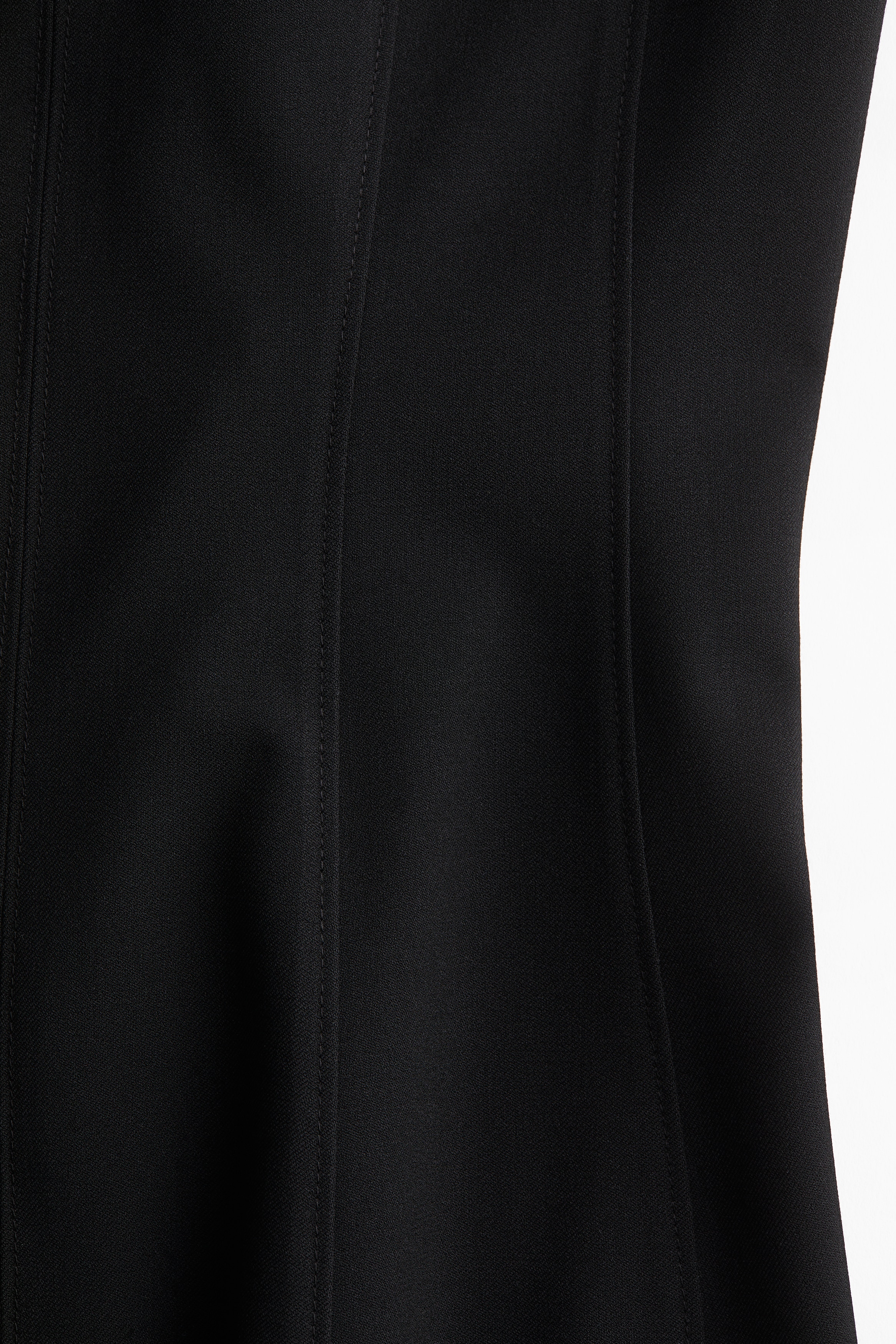 Flared-skirt twill dress
