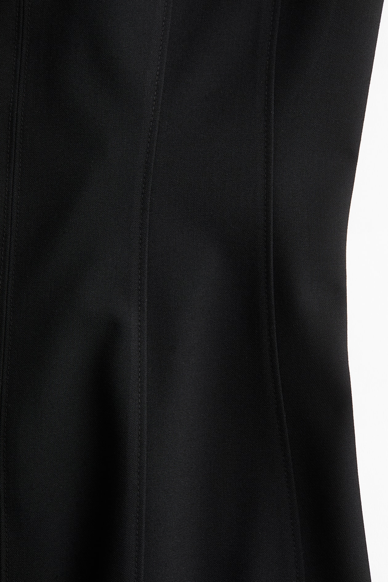 Flared-Skirt Twill Dress - image 2