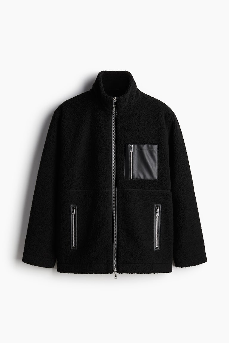 ルーズフィット テディジャケット - ブラック - Men | H&M JP