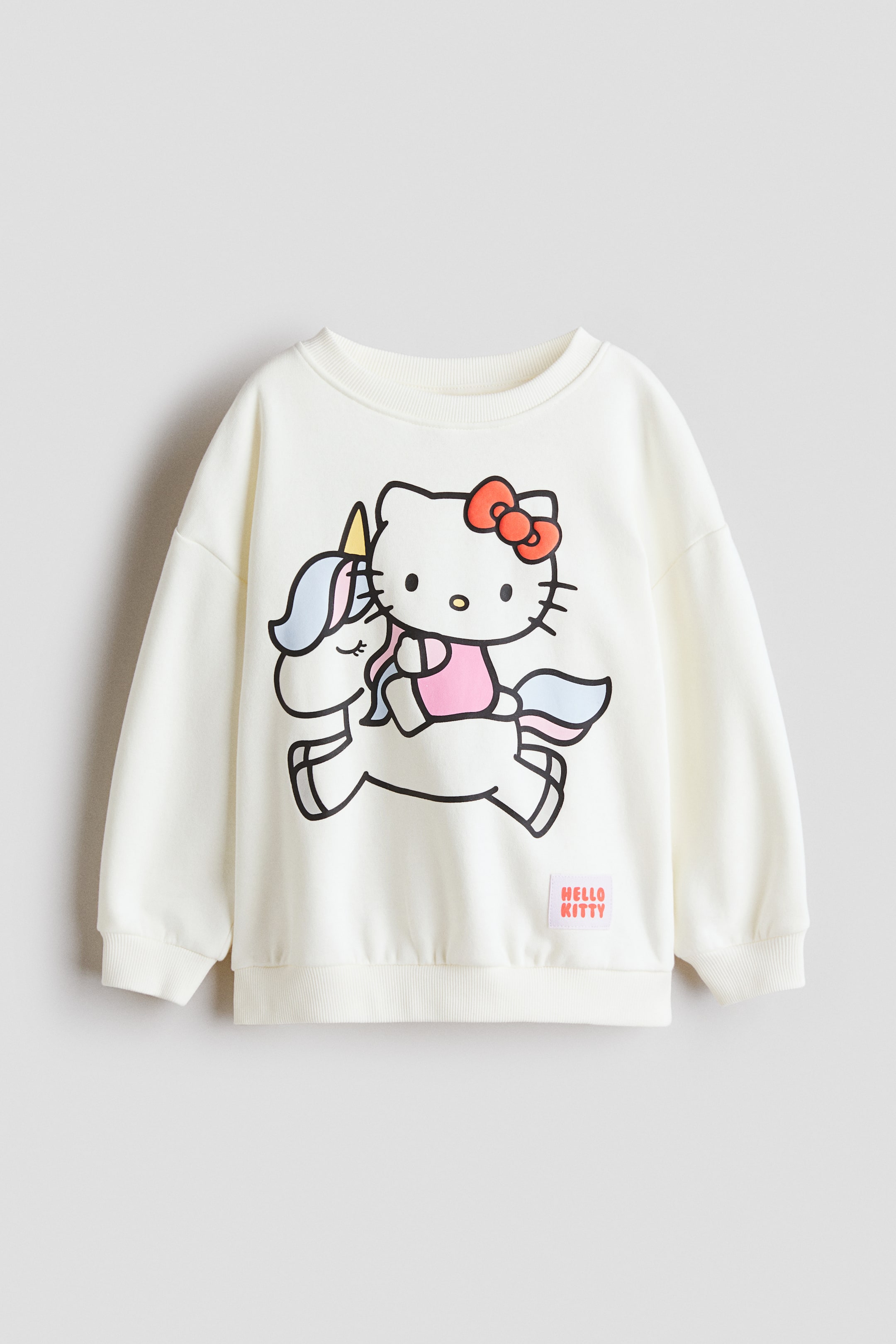View larger image: Printed Sweatshirt - White/Hello Kitty - Kids | H&M US 1