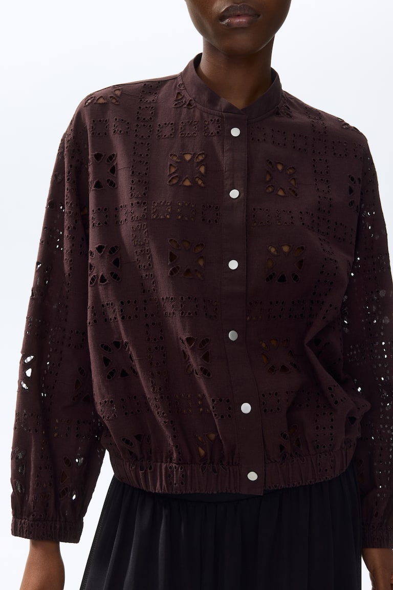 Broderie anglaise bomber jacket