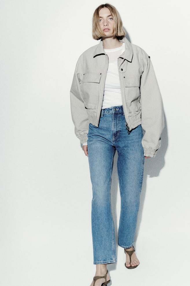 Mom Slim Fit High Waist Ankle Jeans - Blu denim/Blu denim chiaro/Blu denim scuro/Blu denim scuro/Bianco - 7