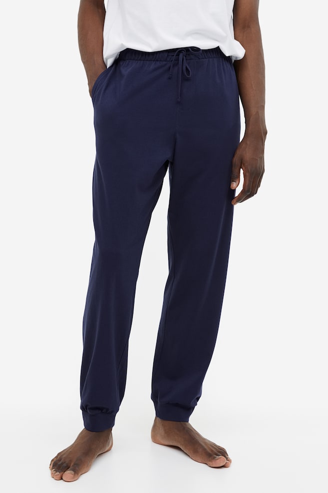 2-pack Regular Fit pyjama bottoms - Light grey marl/Navy blue/Black/Dark grey marl/Grey/Grey marl - 3