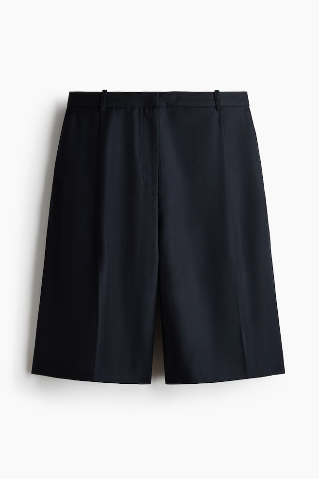 Dressy Bermuda Shorts - Navy blue/Dark beige - 1