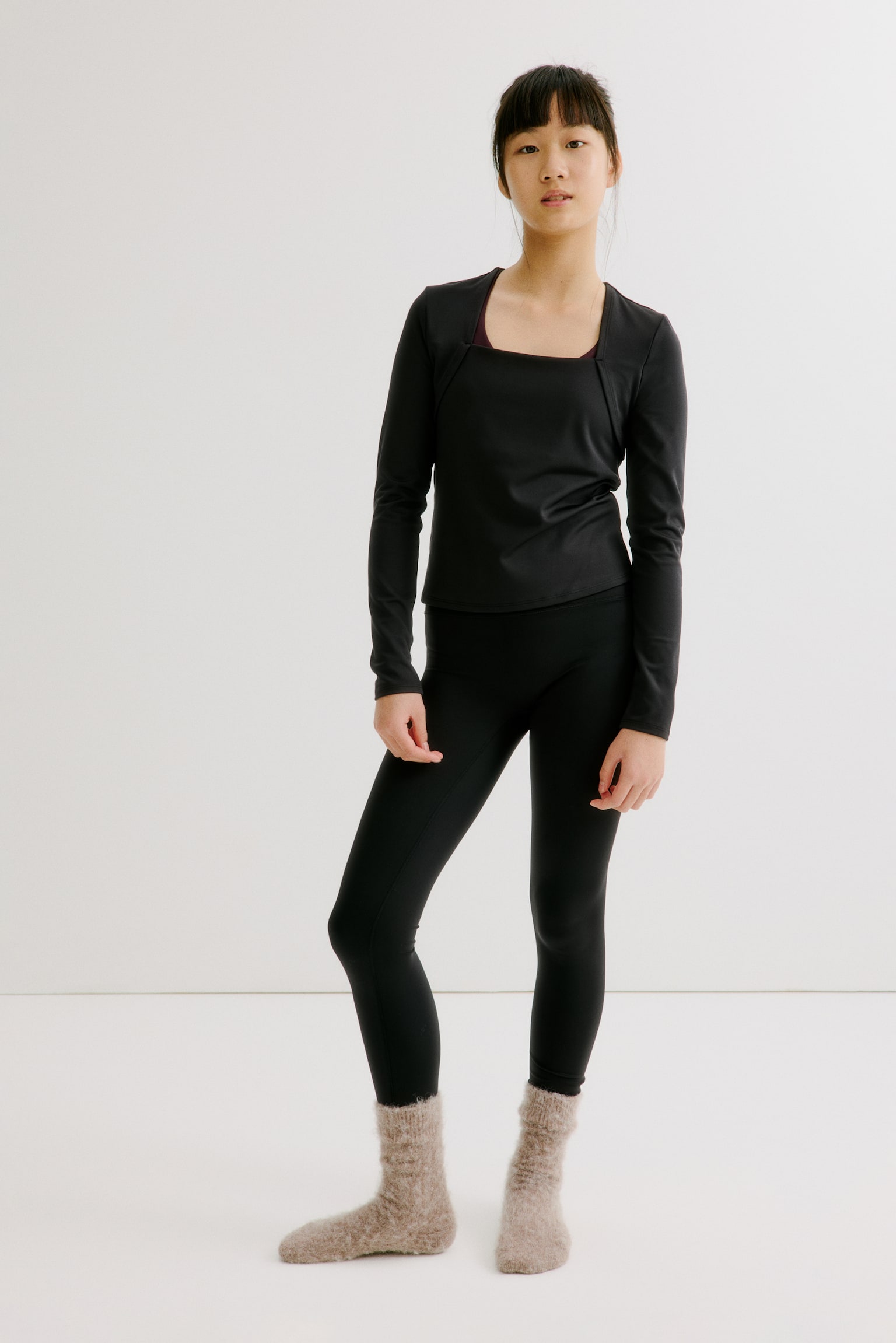 Long-sleeved sports top with DryMove™ - Negro - 5