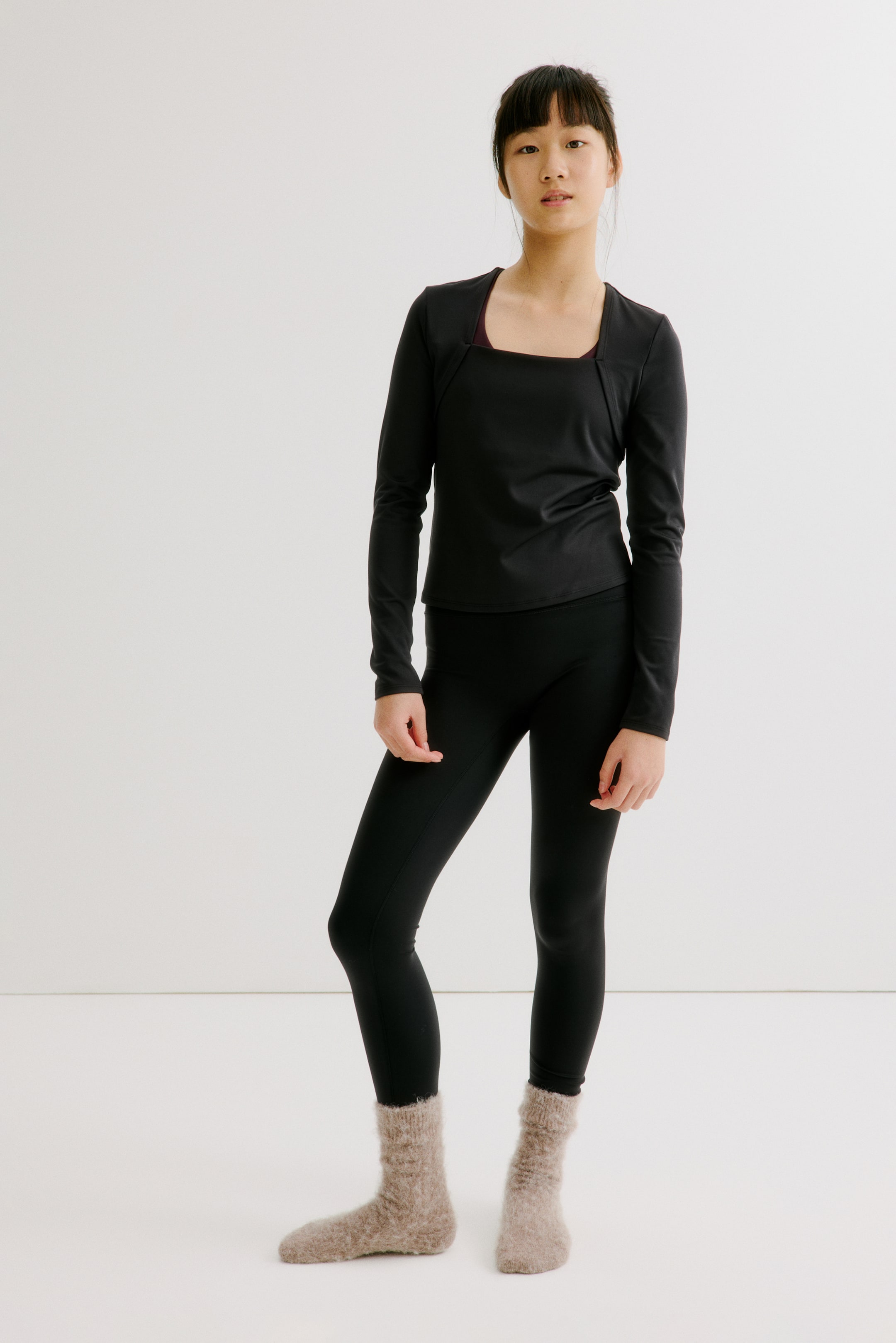 Ampliar la imagen: Long-sleeved sports top with DryMove™ - Negro - Kids | H&M MX 2