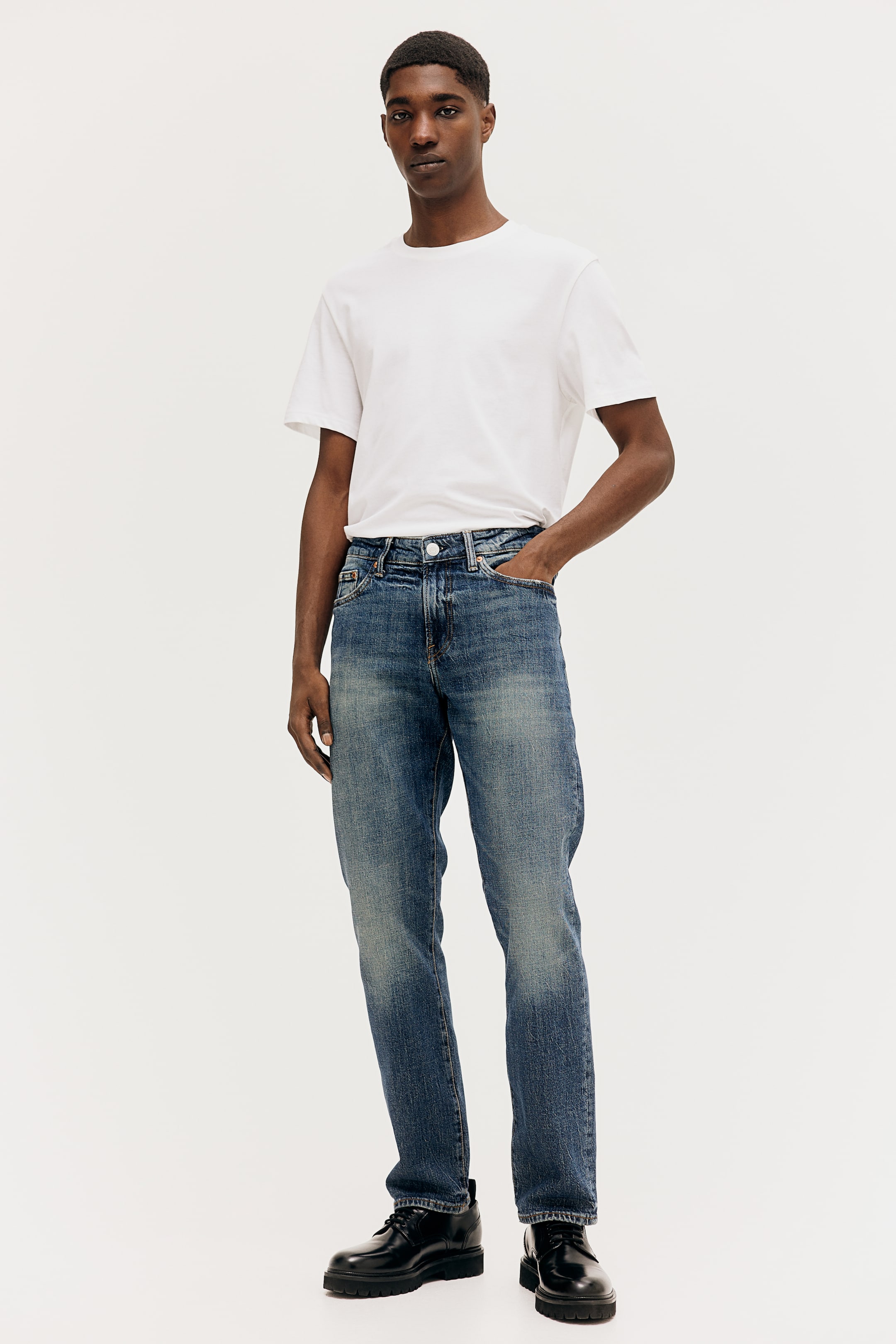 Straight Regular Jeans - Denim blue - Men | H&M GB 1