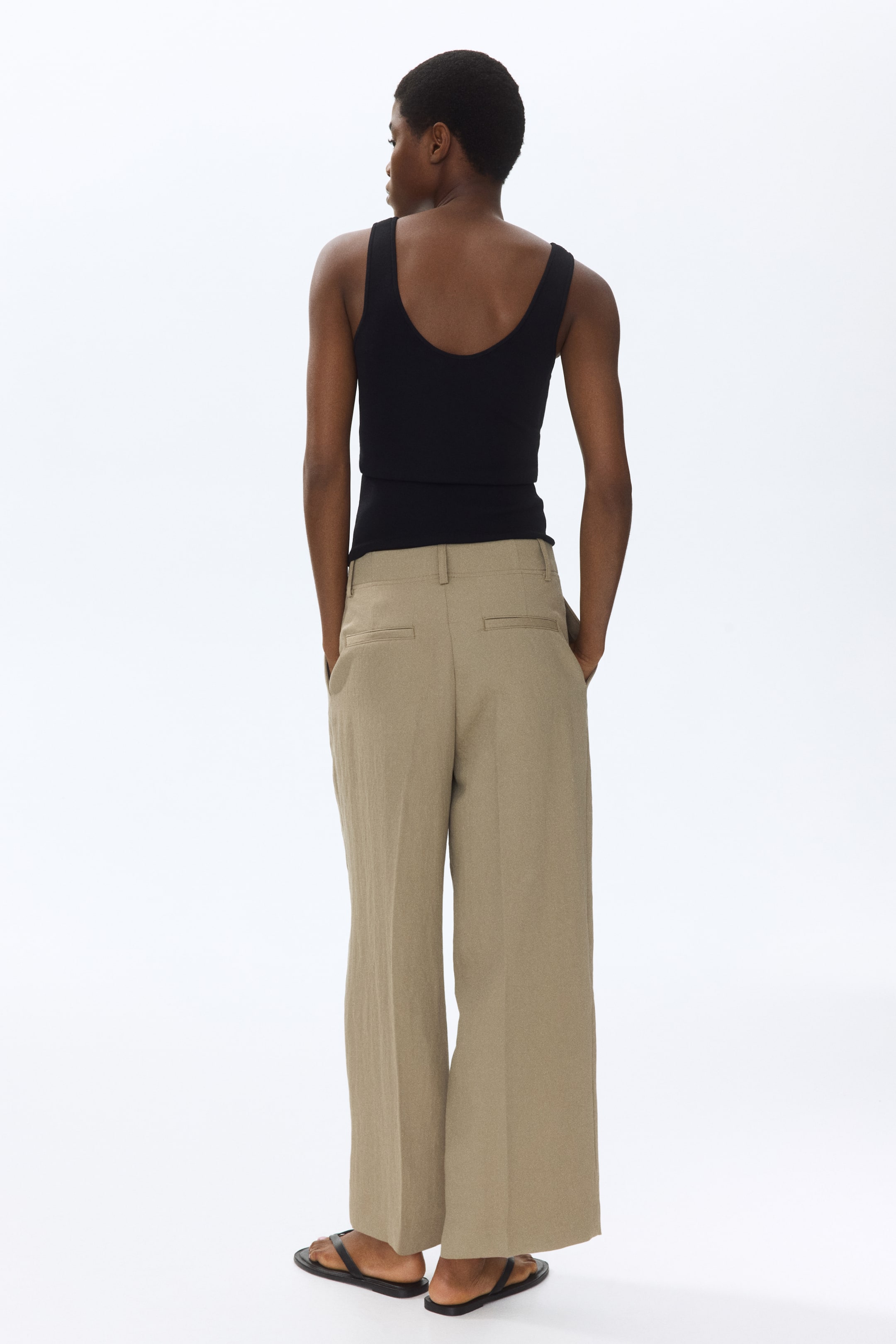 Ankle-Length Twill Pants
