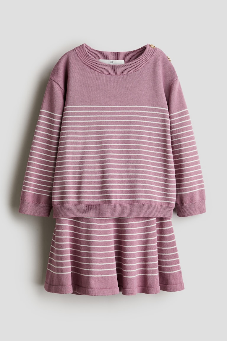 2-piece Fine-knit Cotton Set