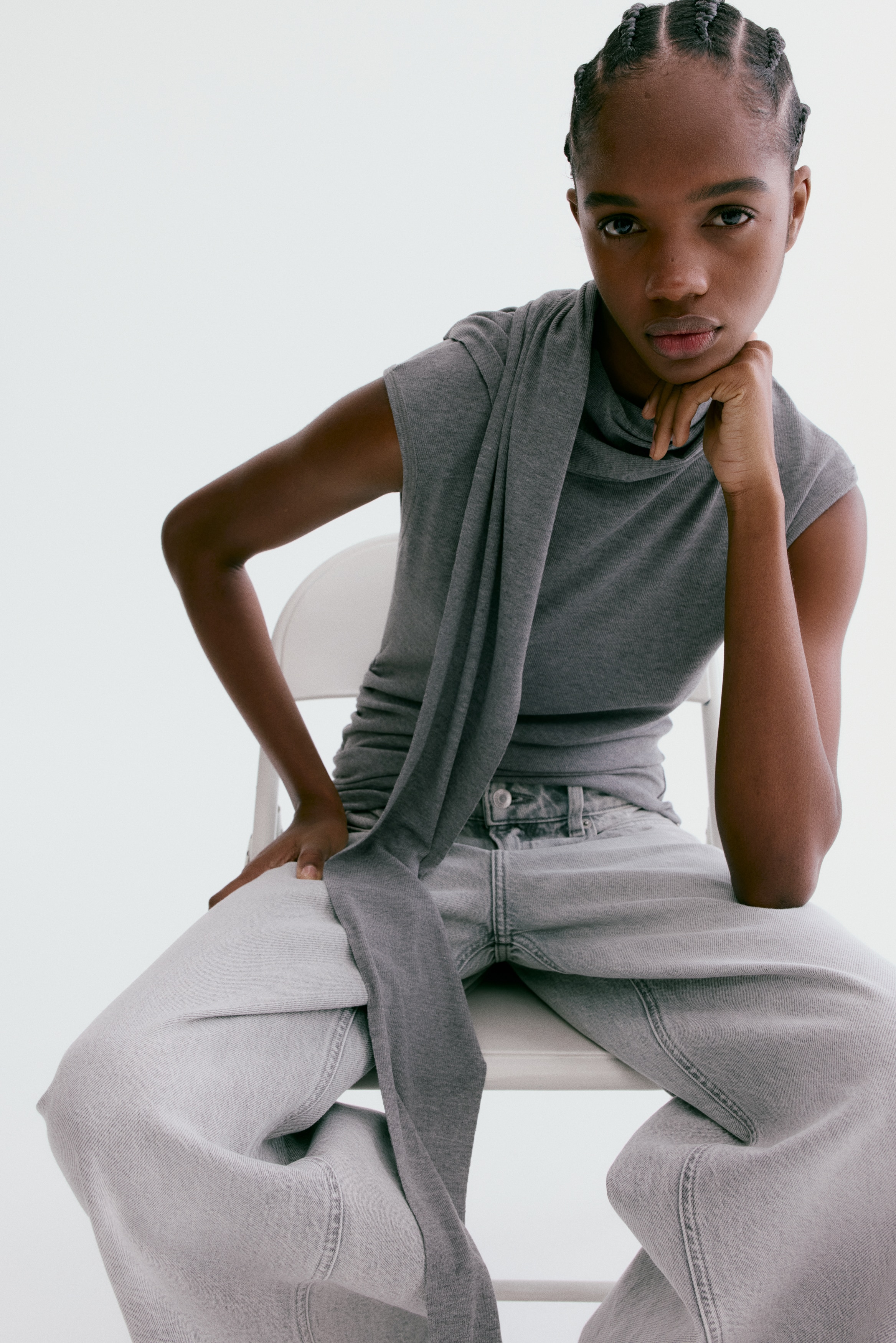 Top with Scarf Collar from H&M - $20.99