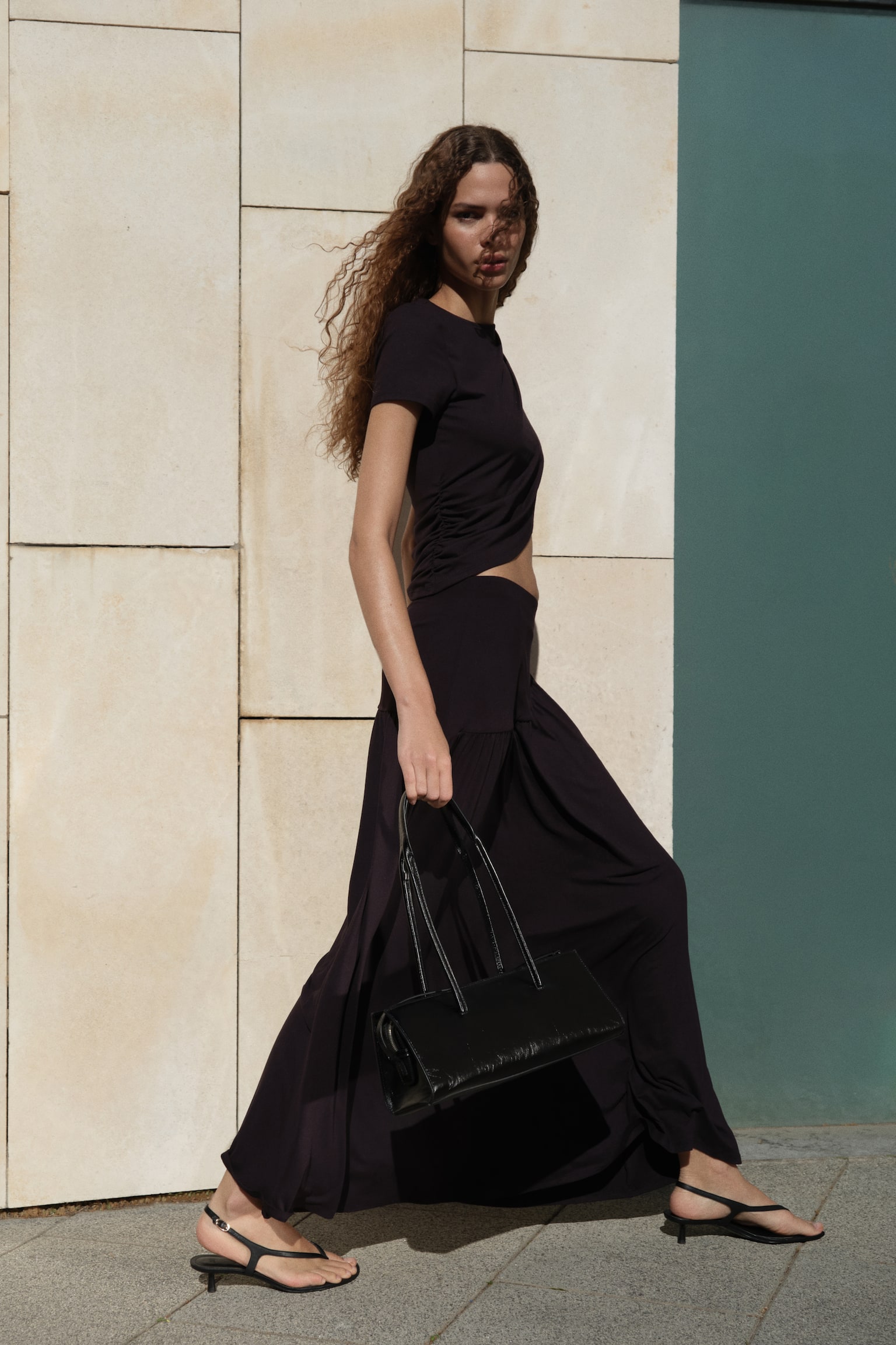 Maxi skirt - Black/Dark grey - 5