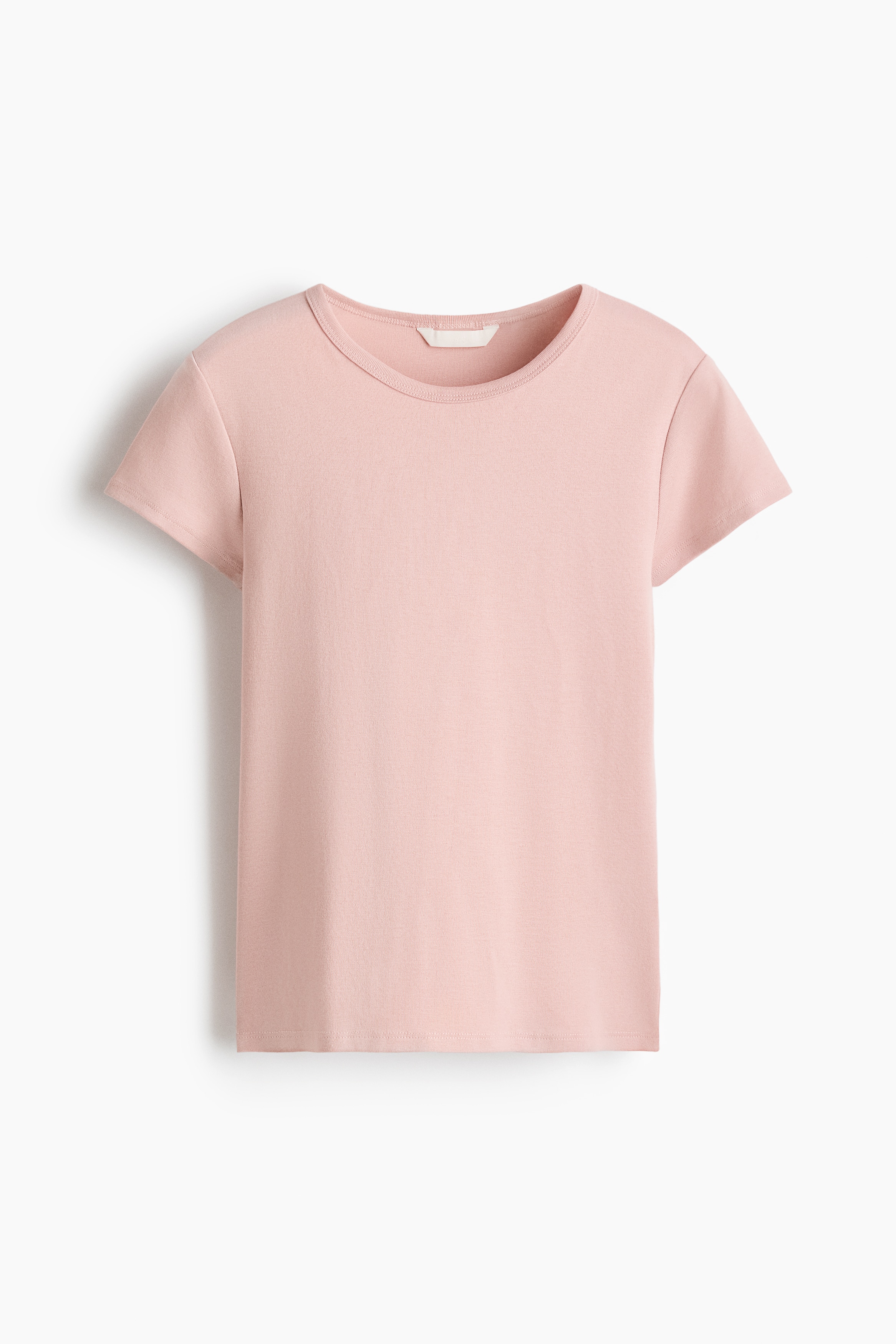 Áo thun cotton - Màu hồng khói/Màu trắng