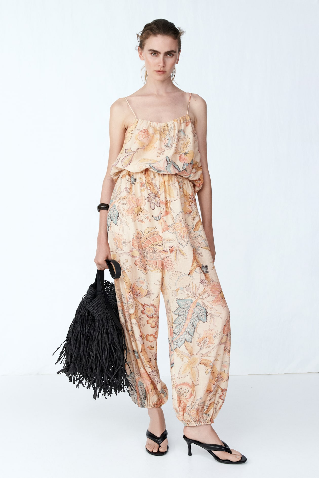 Balloon-Leg Tie-Strap Jumpsuit - image 5