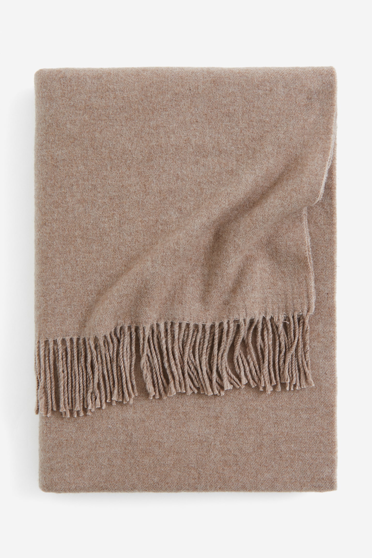 Wool-blend blanket - Brown/Light yellow/Pink - 1