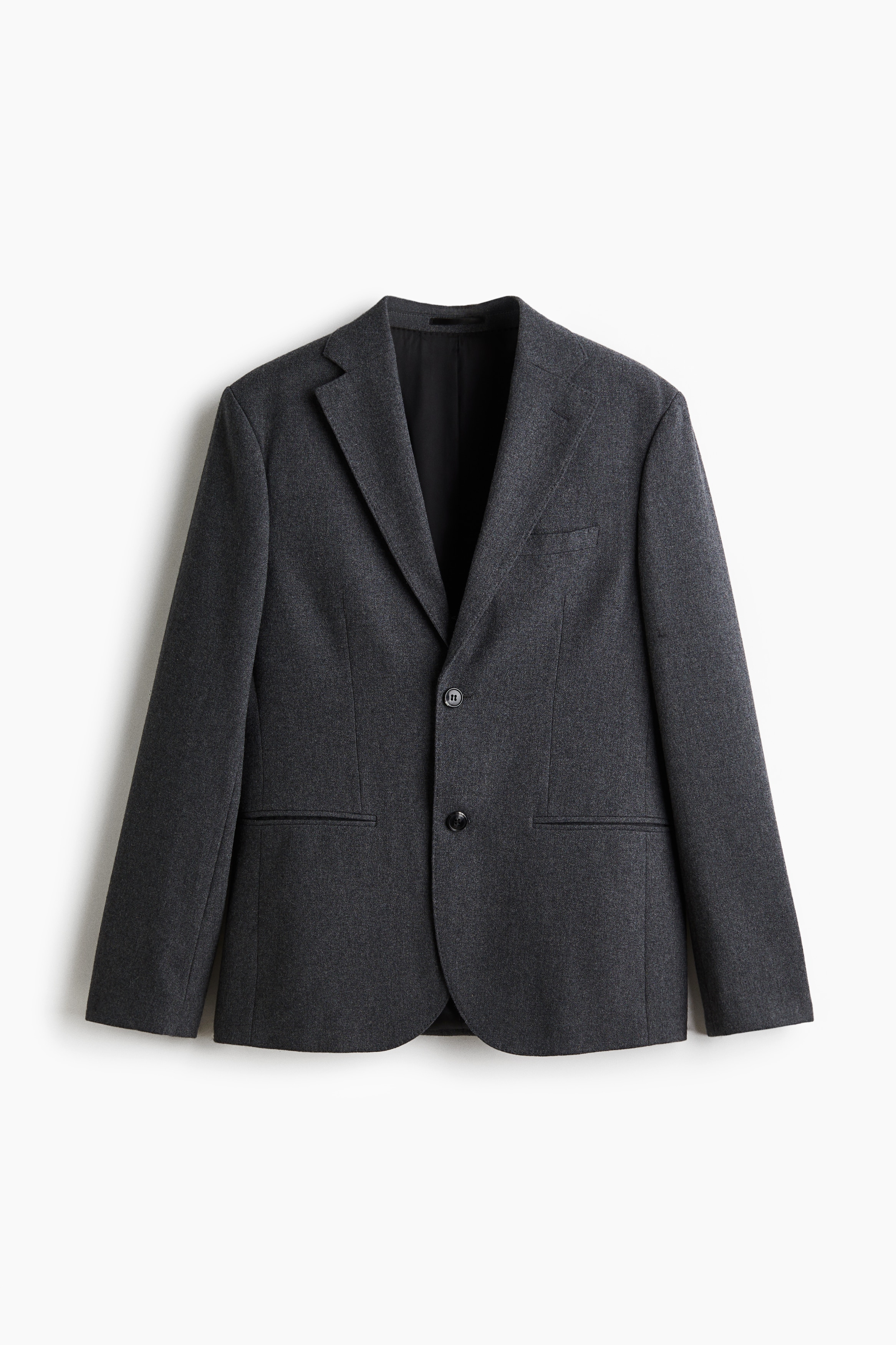 Regular Fit Wool-blend jacket - Dark grey