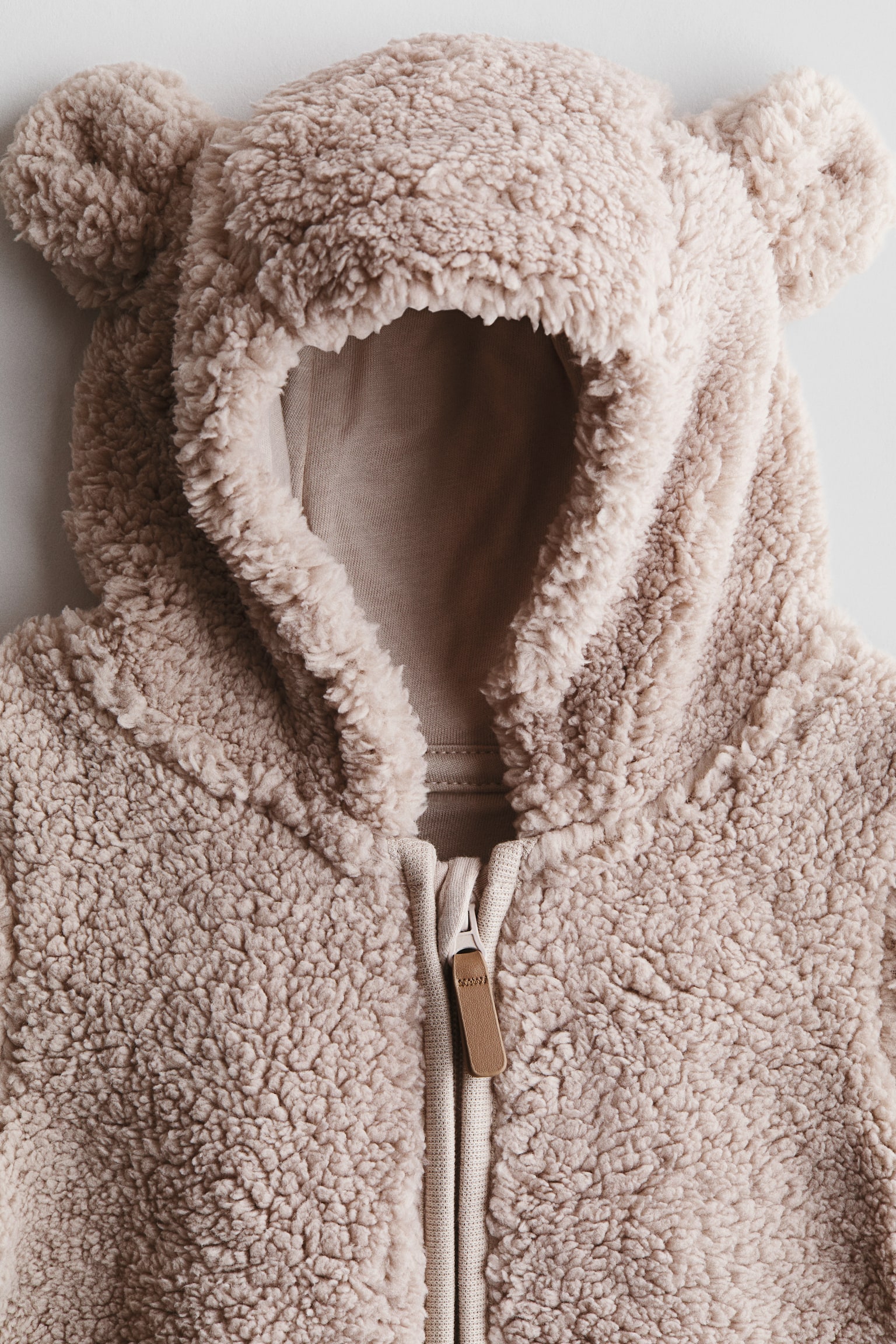 Детские свитеры H&M Pile Bunting with Ears, цвет: Бежевый — фото 7