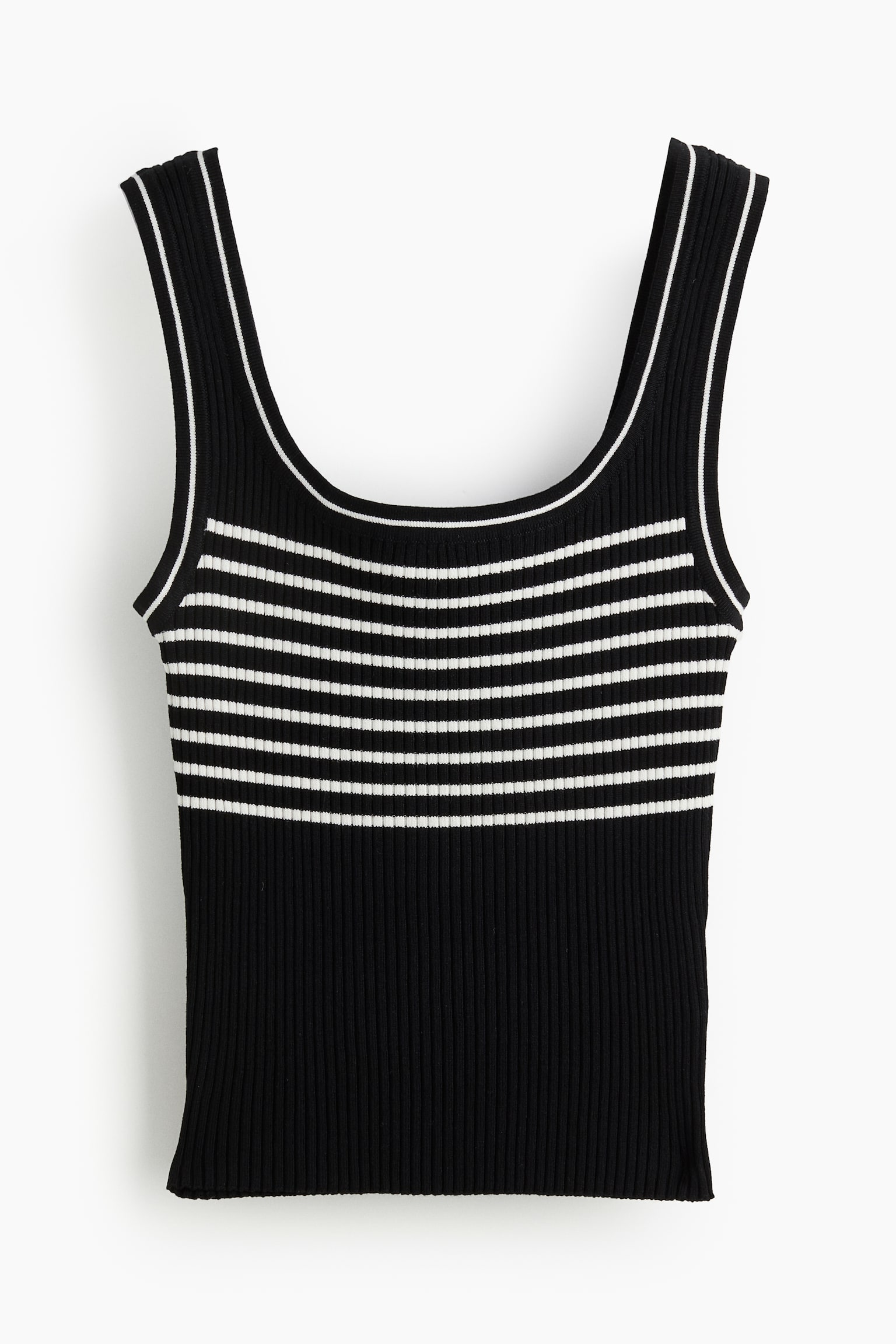 Rib Knit Tank - Black/Stripe/Light grey/Light blue/Black/Light greige/Stripe/Cream - 2