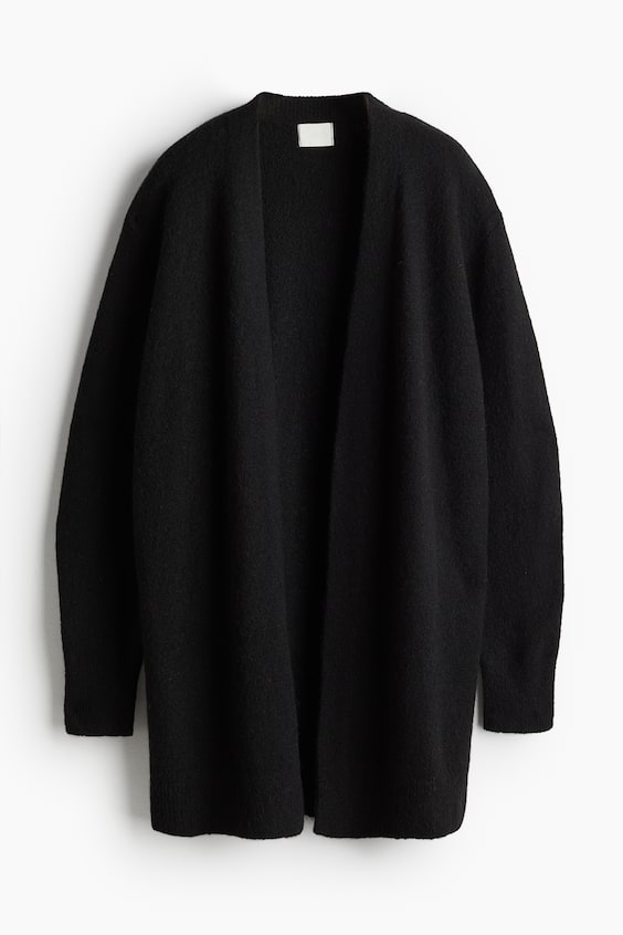 Женский кардиган H&M Long, цвет: Чёрный