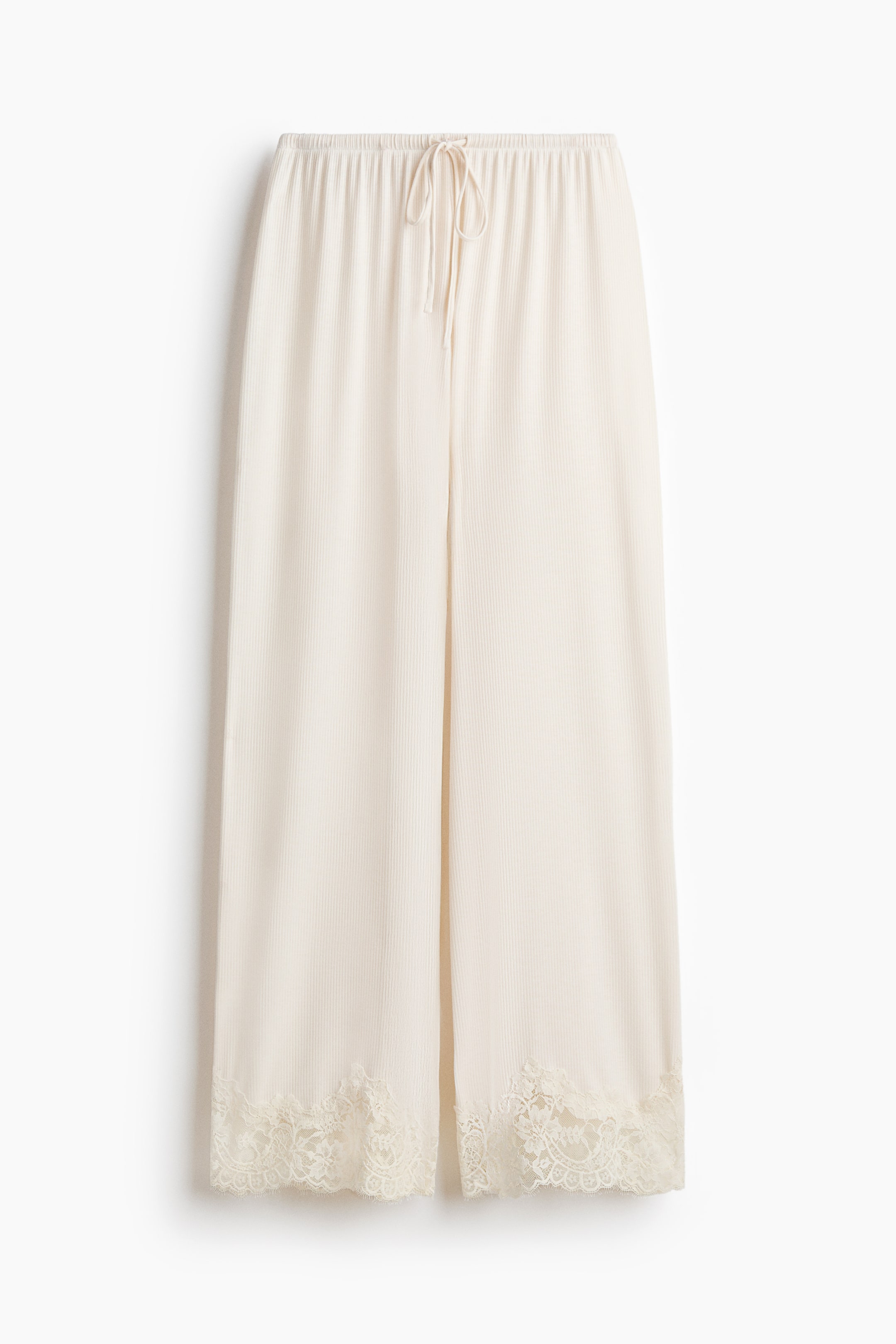 Lace-Trimmed Viscose-Blend Pajama Pants