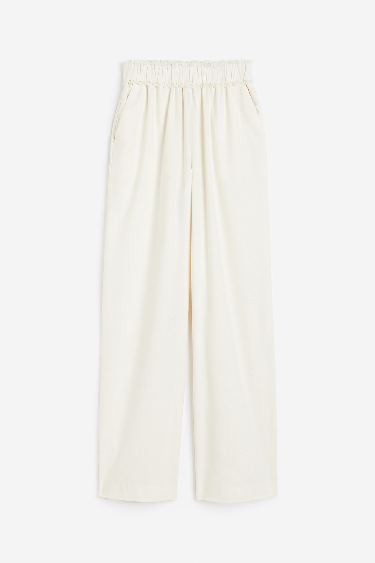 Silk Pull-on Pants - White - Ladies | H&M US