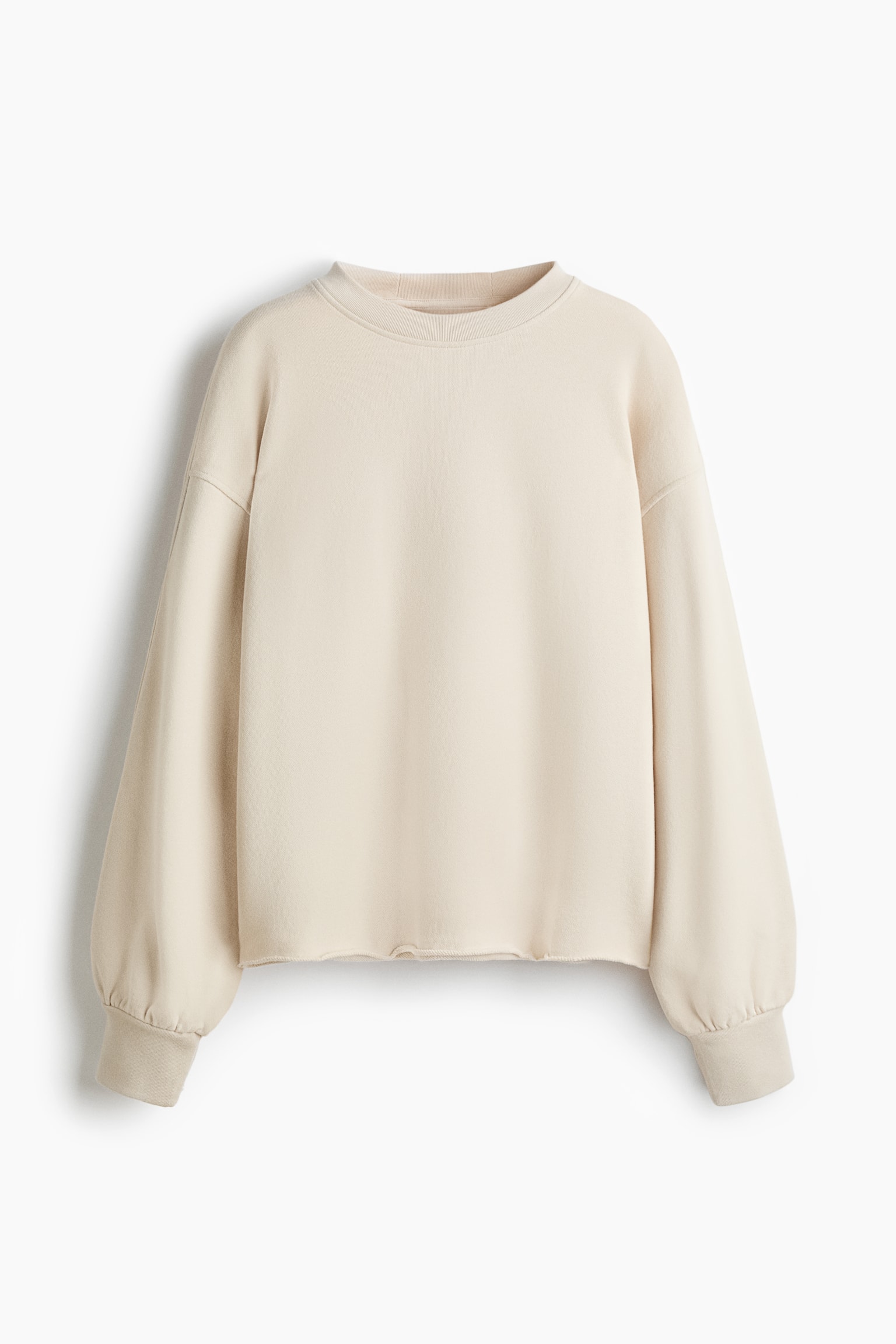 Washed-look sweatshirt - Light beige