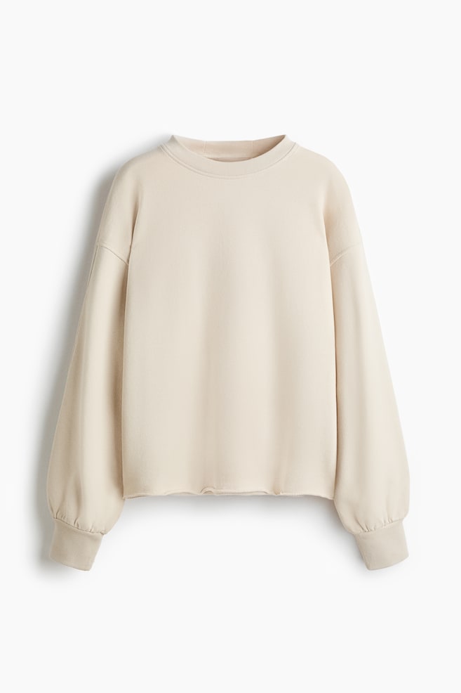 Sweatshirt com efeito lavado - Bege claro - 1