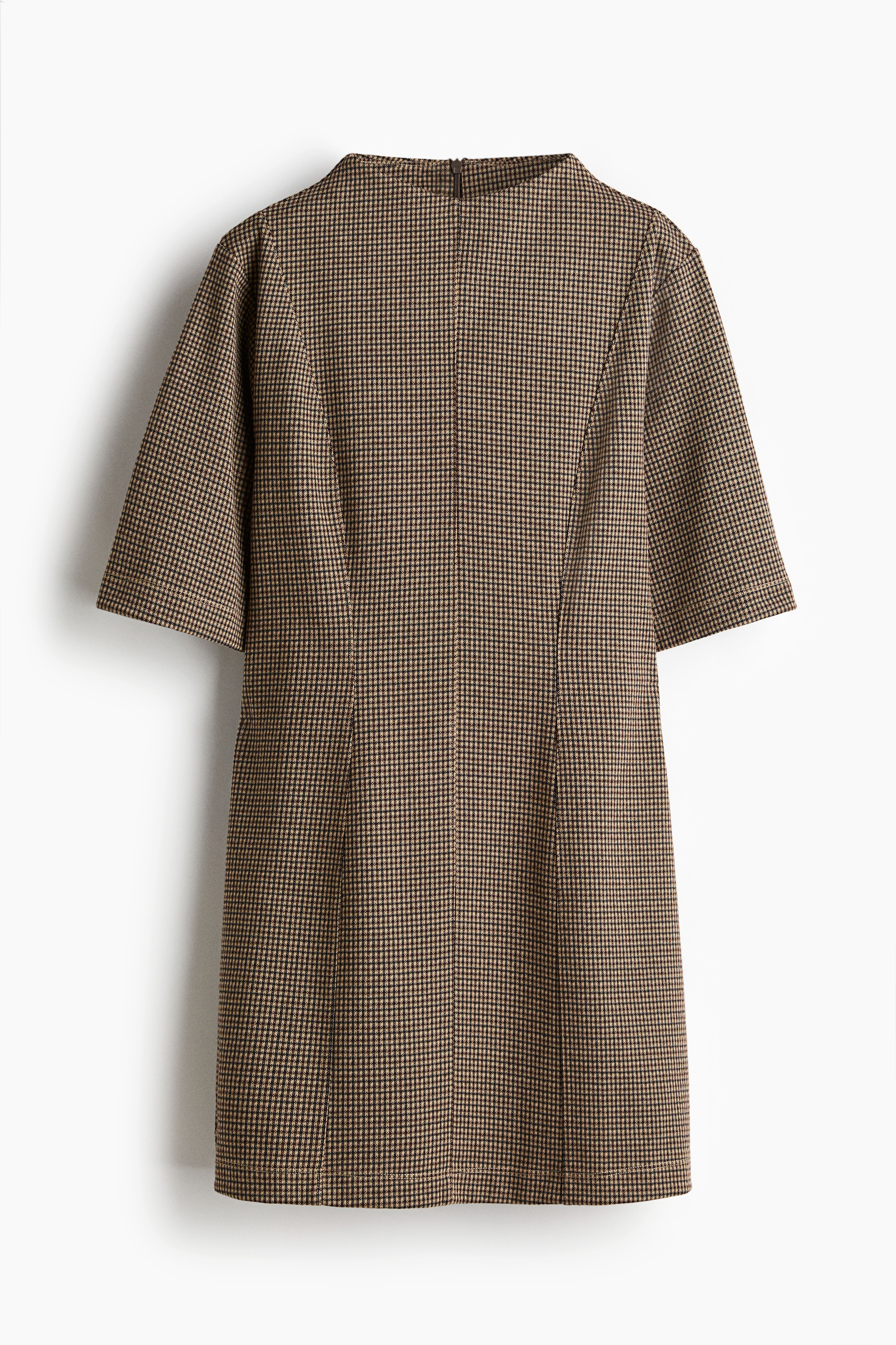 Stand-Up Collar Mini Dress