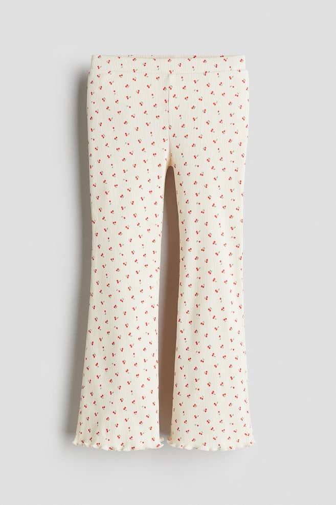 Leggings evasê - Creme/Cerejas/Preto/Rosa claro/Cerejas/Branco/Floral rosa/Rosa claro/Unicórnios - 1