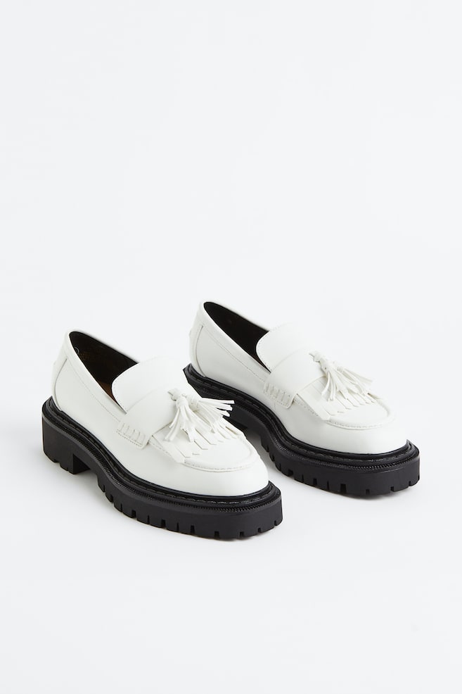 Chunky loafers - White/Black - 4