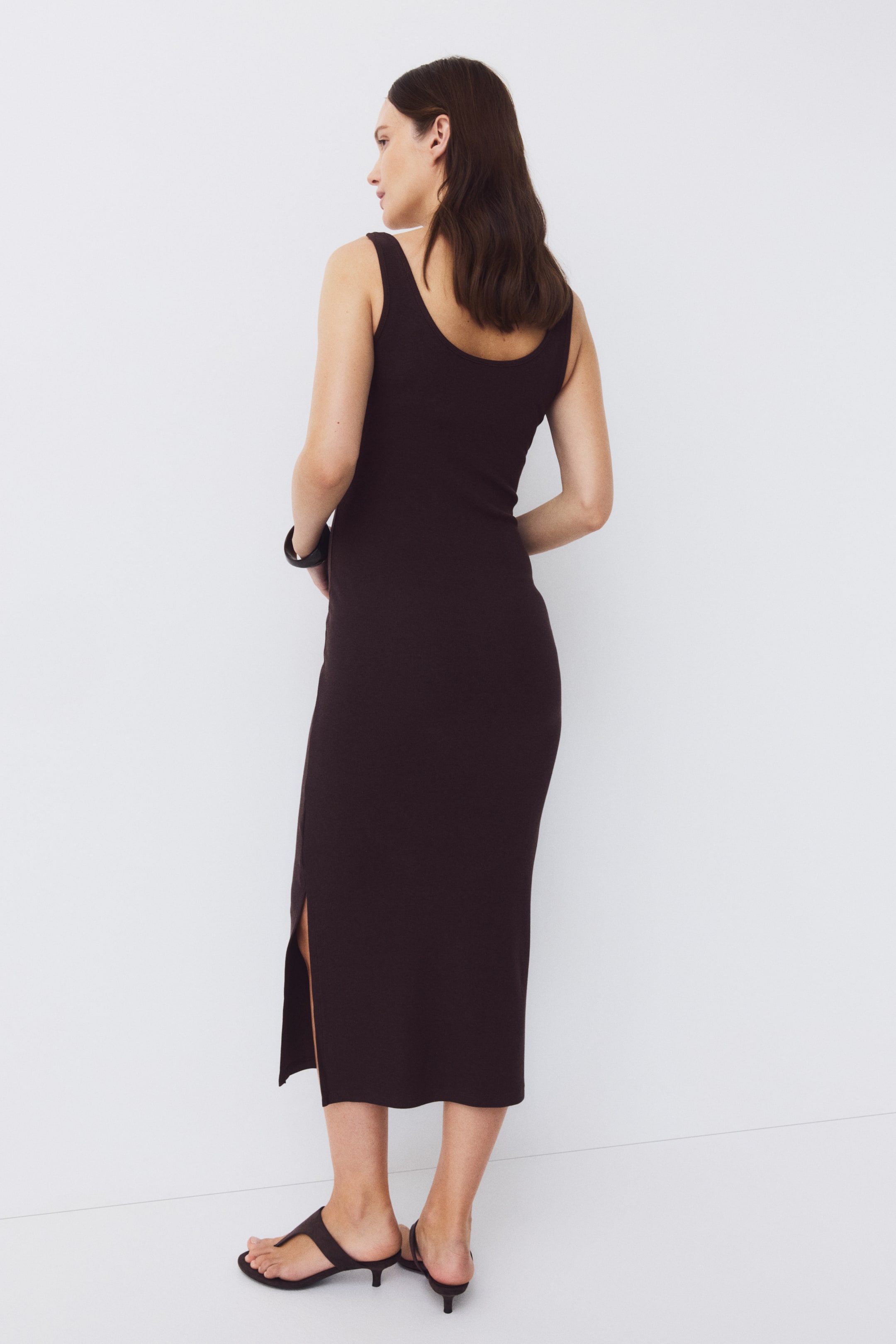 Robe MAMA en jersey côtelé