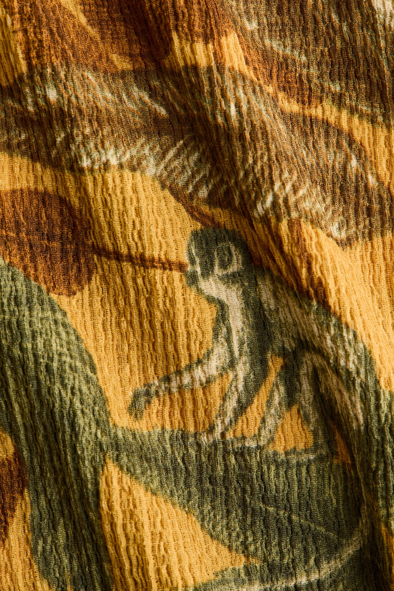 Jersey halterneck dress - Dark yellow/Plants - 5