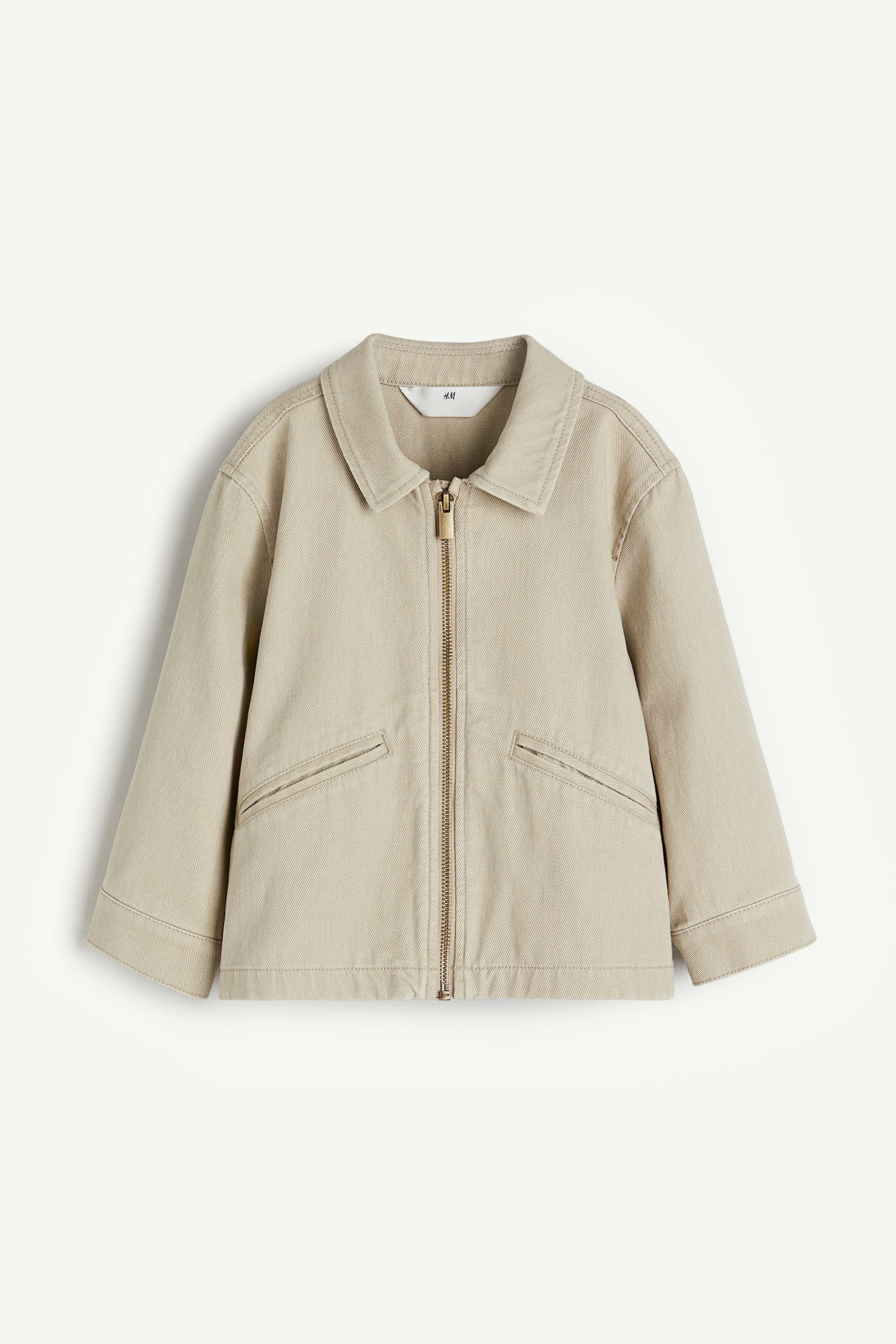 Cotton Twill Jacket - Light beige - 1