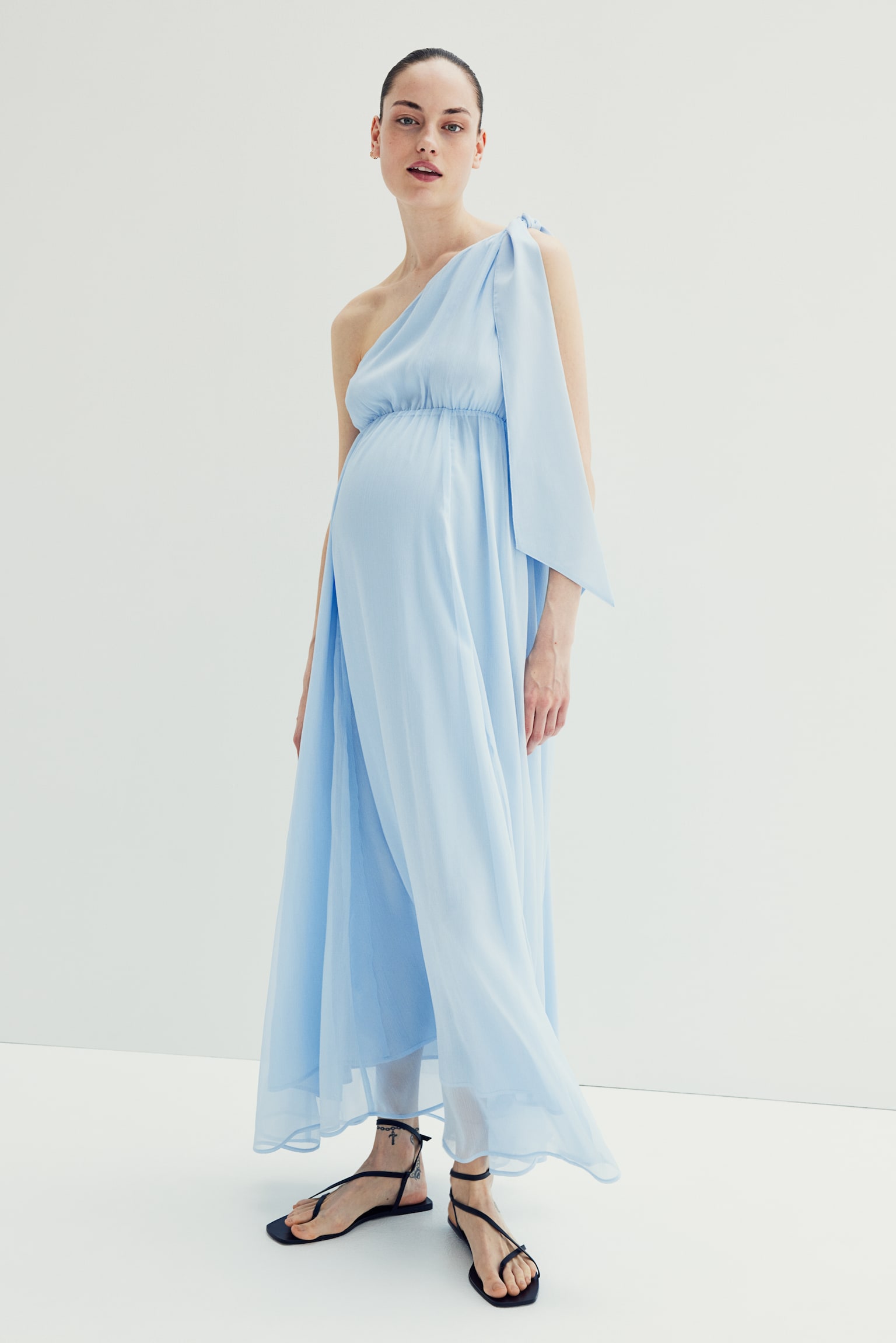 MAMA One Shoulder Dress - Light blue - 1