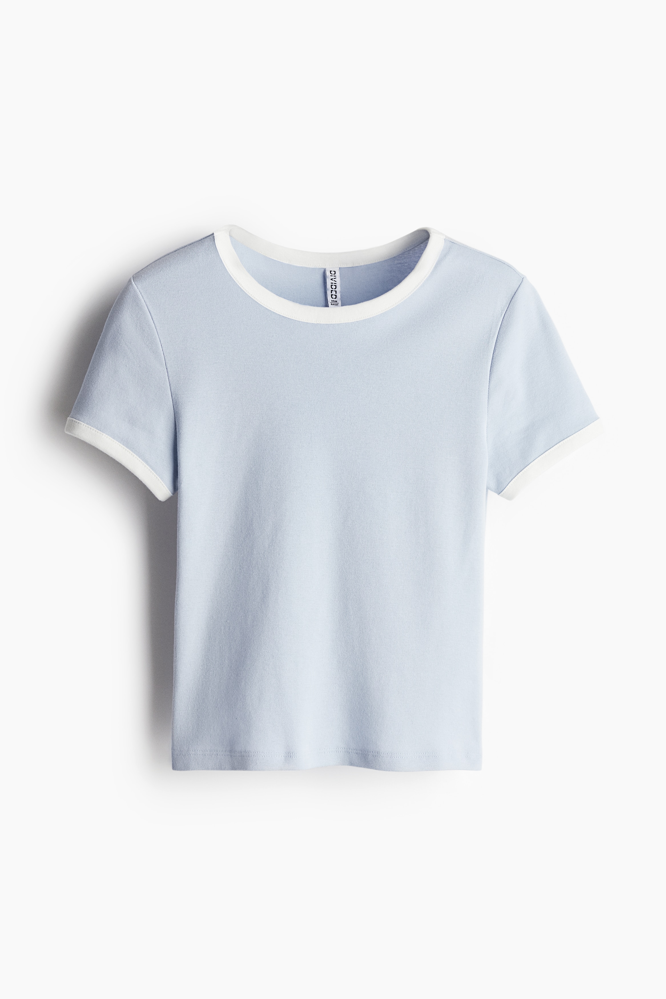 T-shirt aderente - Azzurro/Nero/Bianco/righe