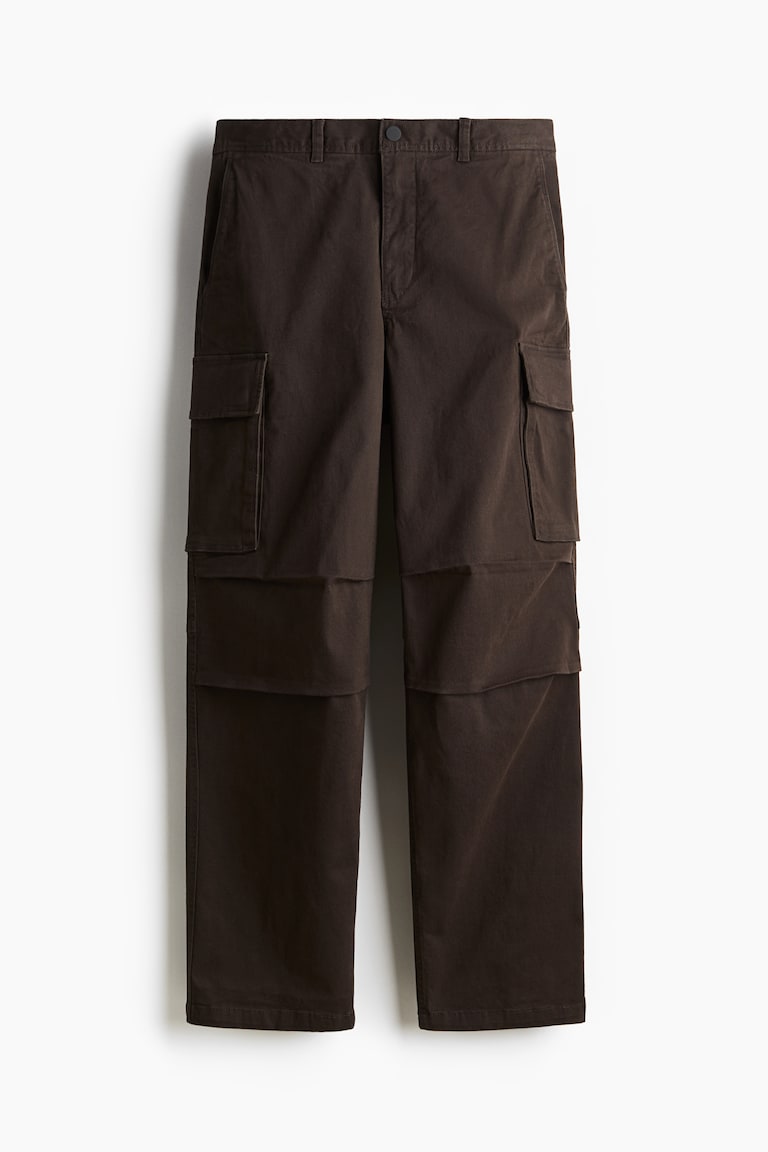 Relaxed Fit Cargo trousers Dark brown Men H&M SG