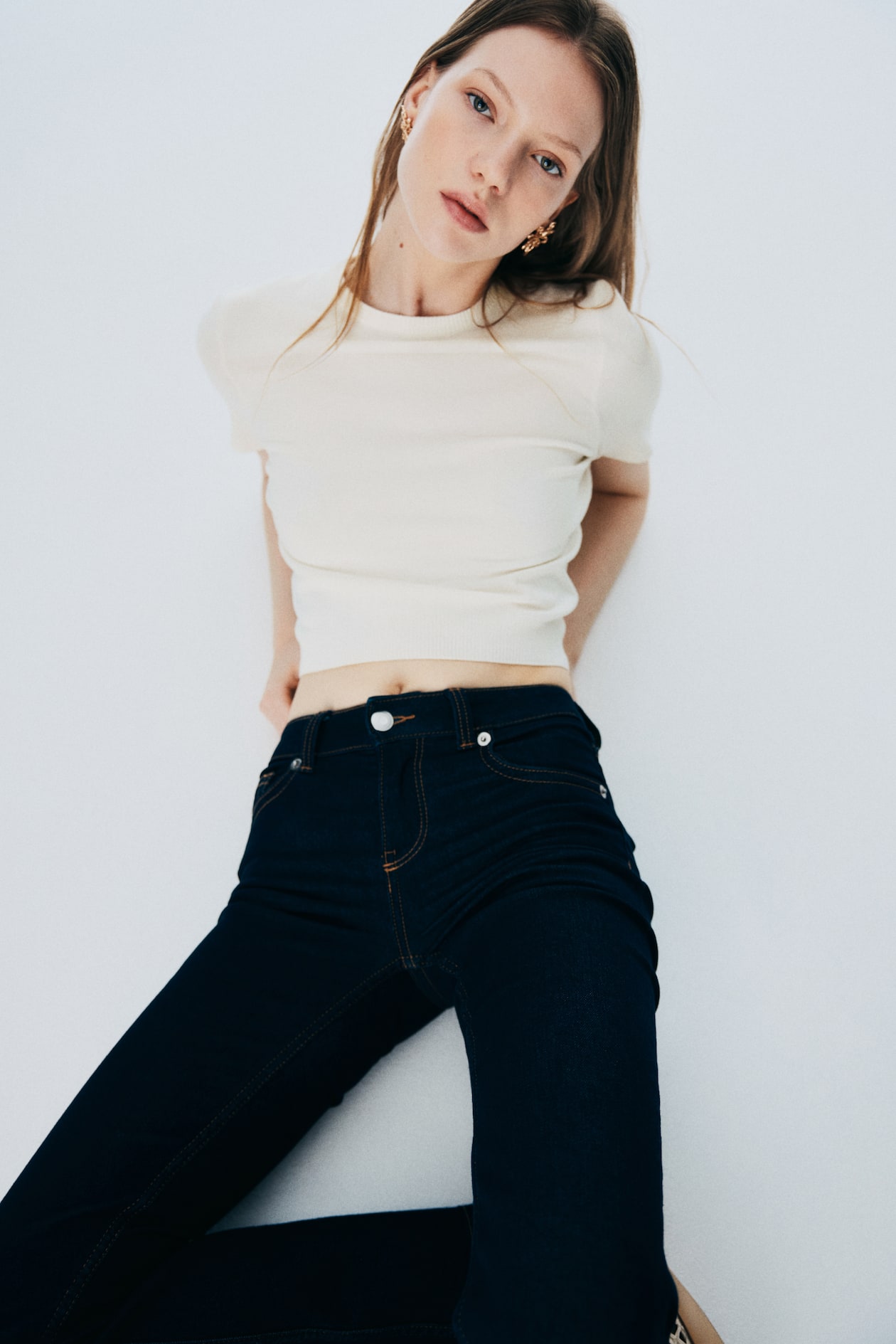 T-shirt en maille fine - Blanc - FEMME | H&M FR