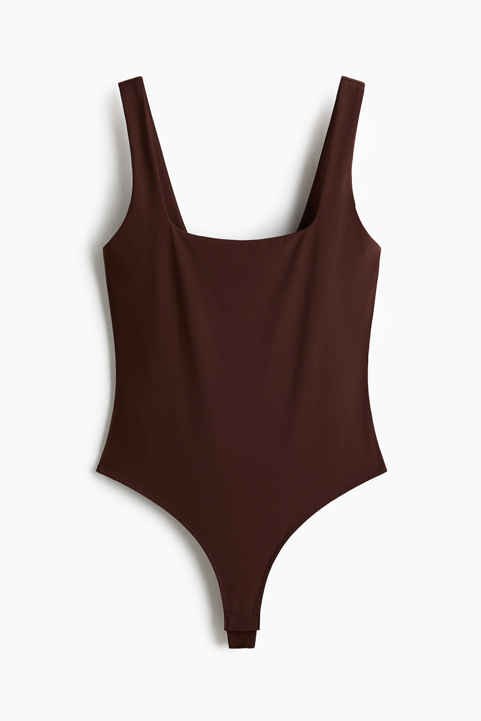 Body thong con espalda escotada - Café oscuro