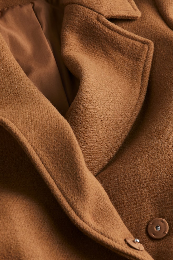 Tie-belt coat - Light brown/Black/Light beige/Grey - 6