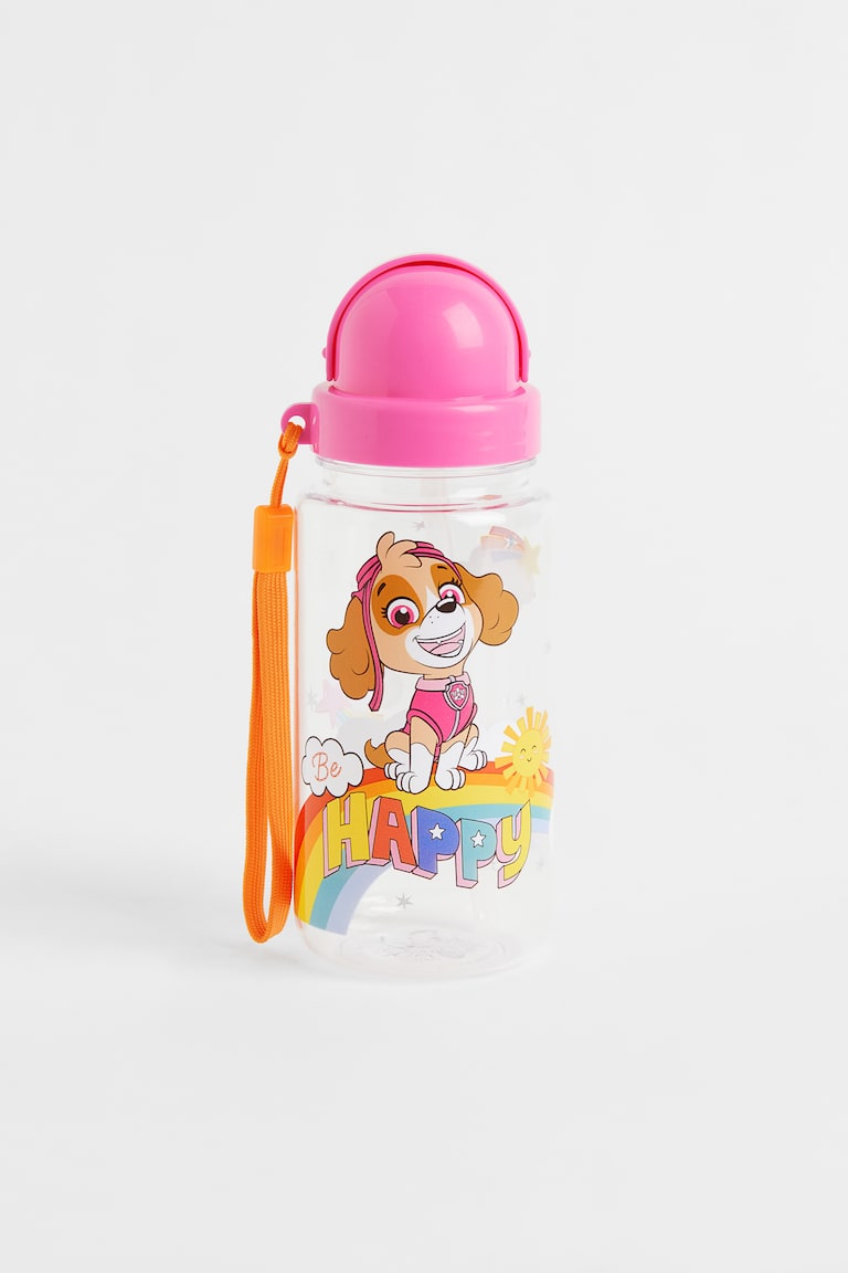 Printed Water Bottle - Light peach pink/Lilo \u0026 Stitch - Kids | H\u0026M US, image size:768x1152