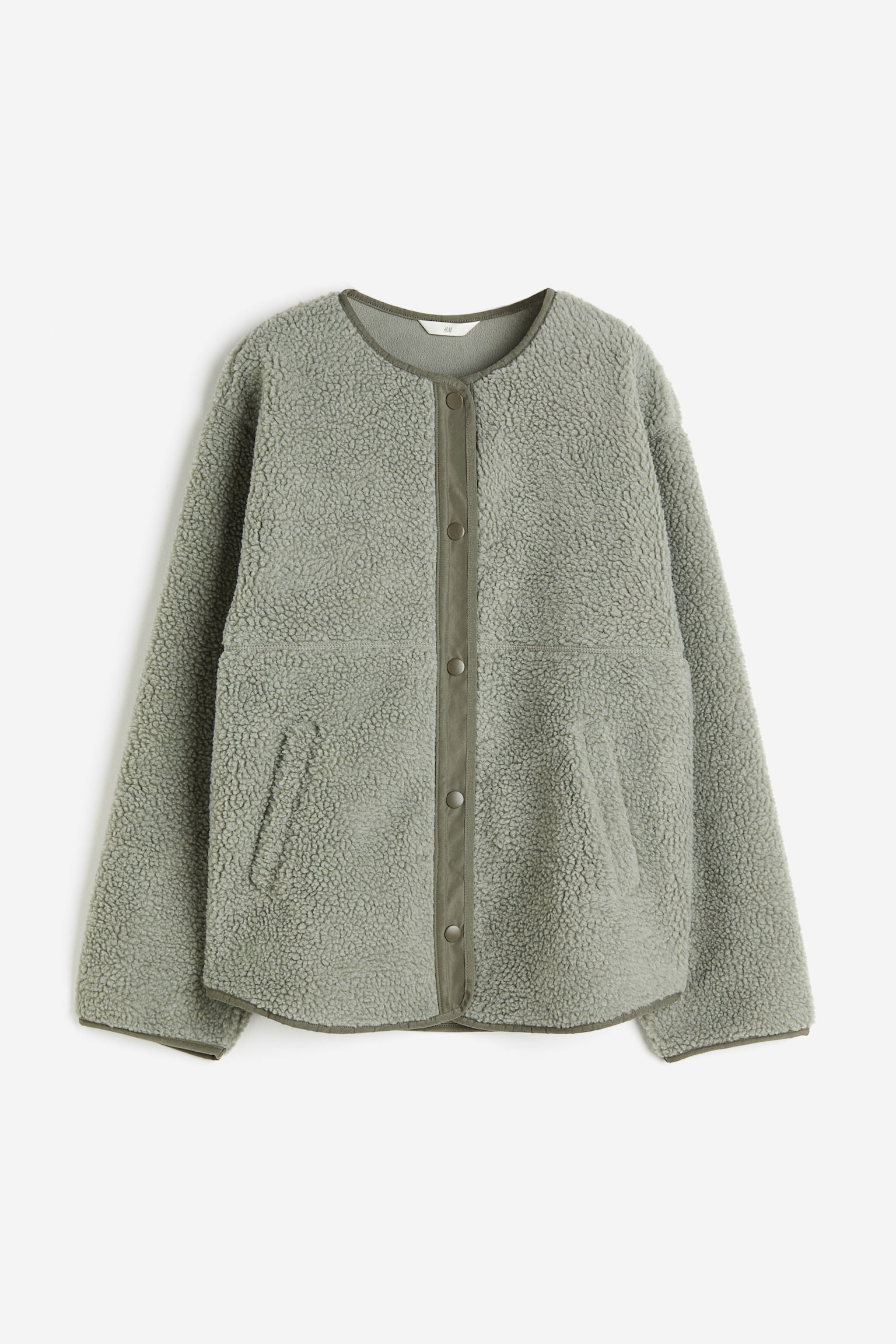 Teddy jacket - Light khaki green/Cream - 2