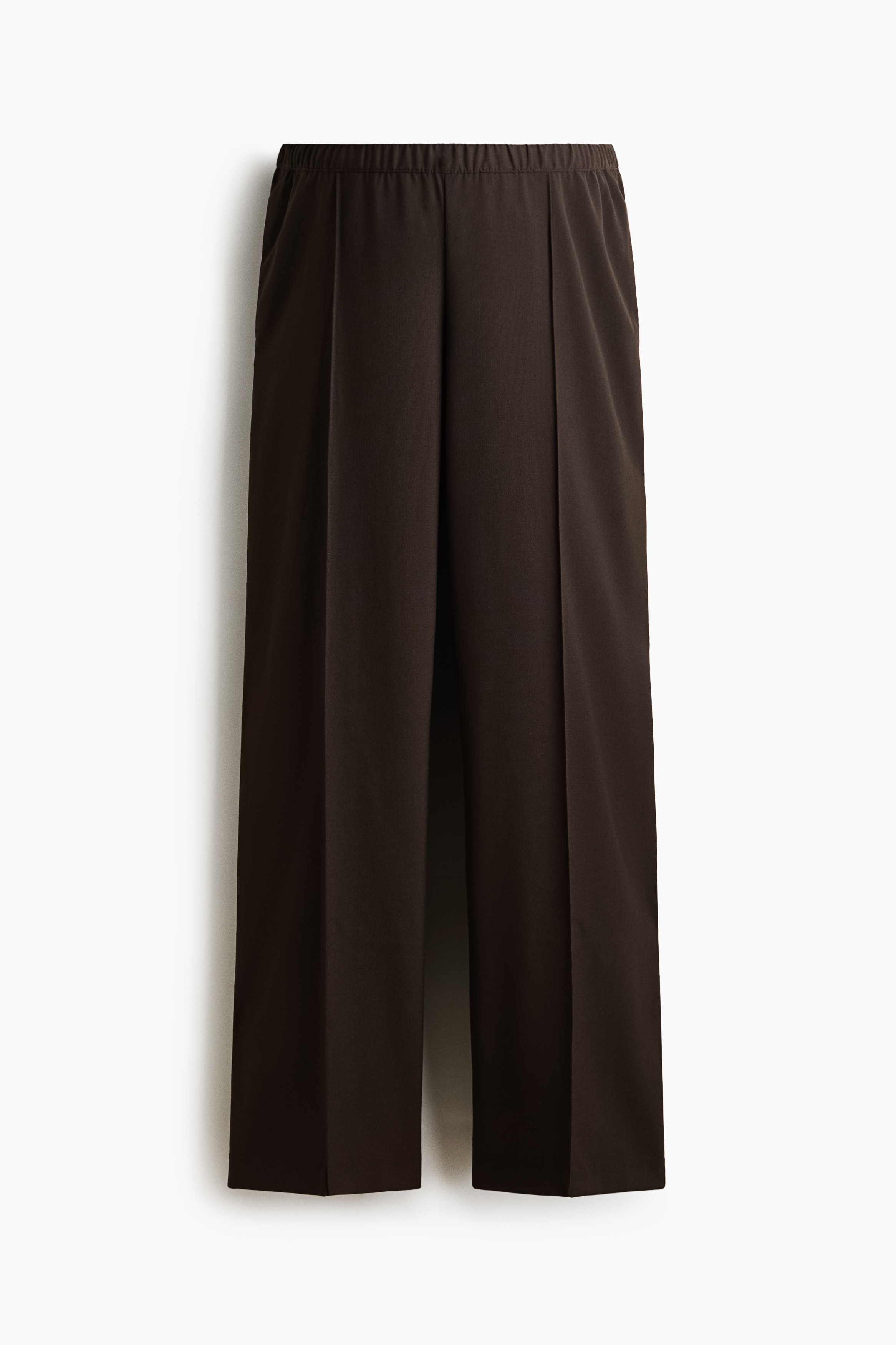 MAMA Before & After Wide crease-detail trousers - Dark brown/Navy blue/Cream/Striped