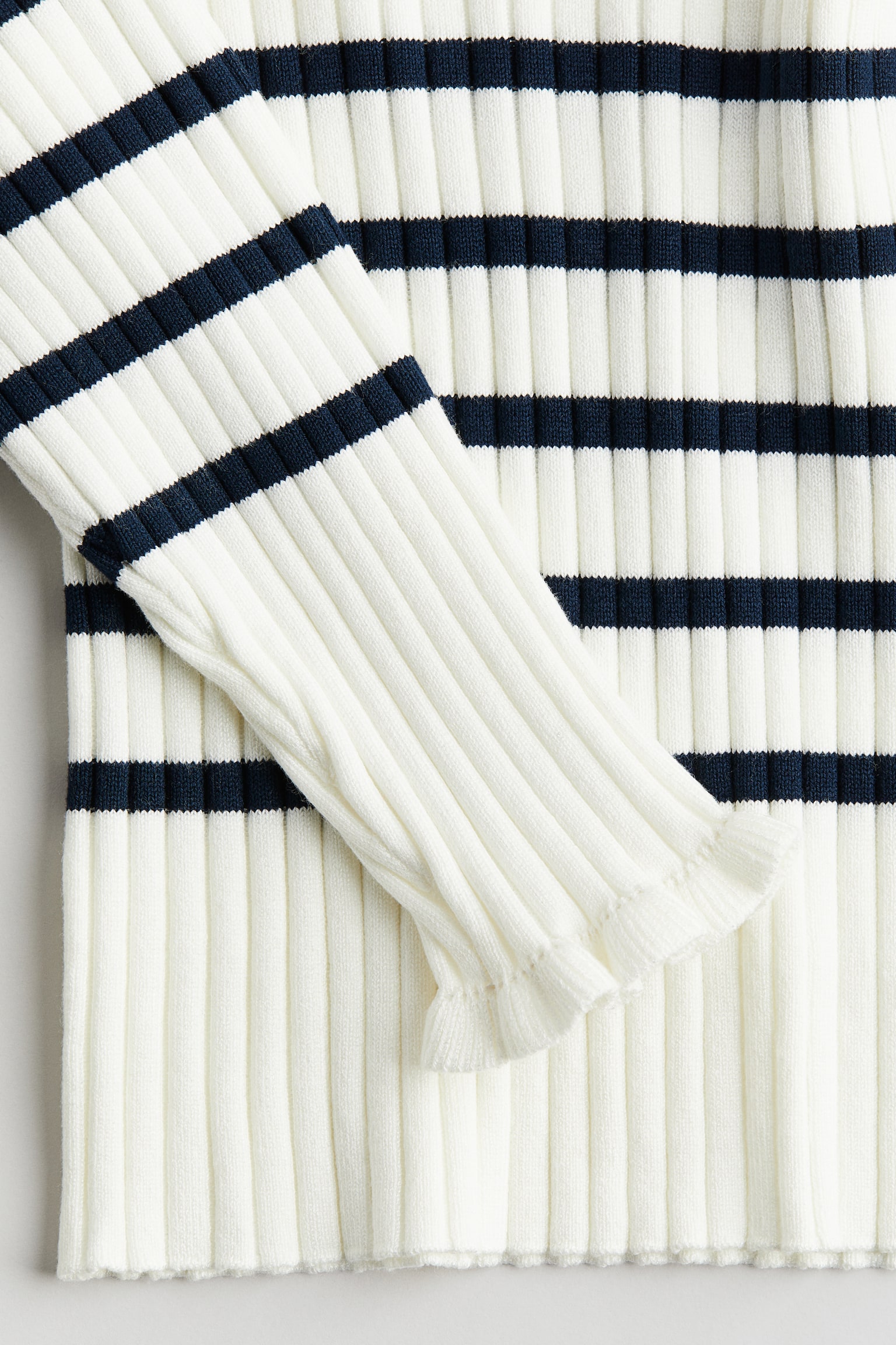 Rib-knit jumper - Natural white/Striped/Light pink/Red/Light beige/Striped - 3