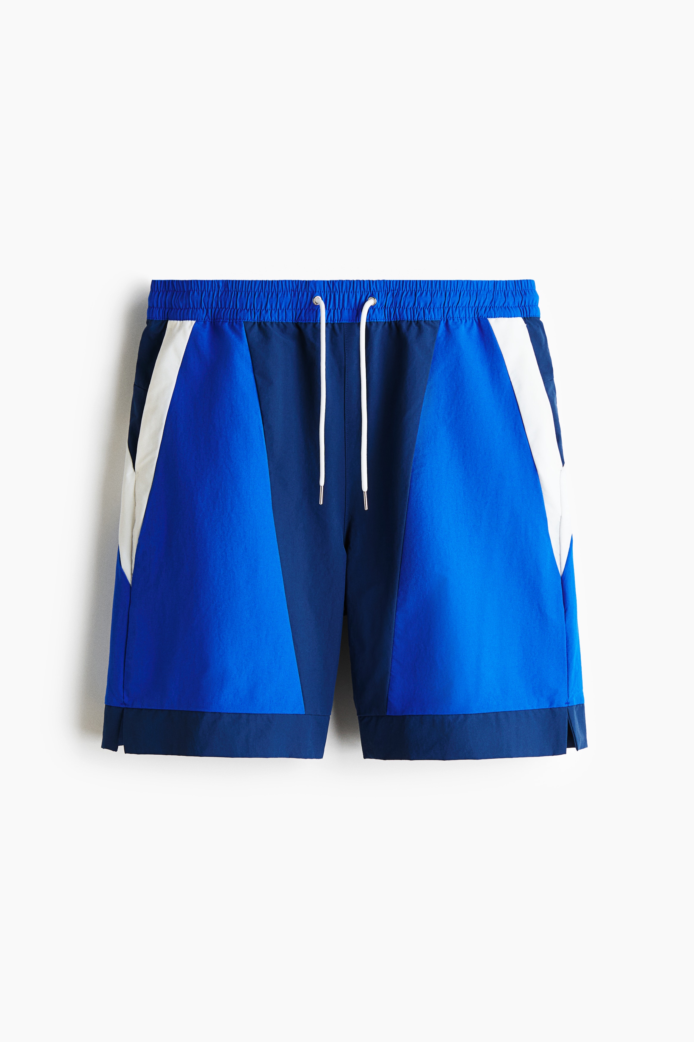 Loose-Fit Track Shorts - Dark blue/color block/Burgundy/color block
