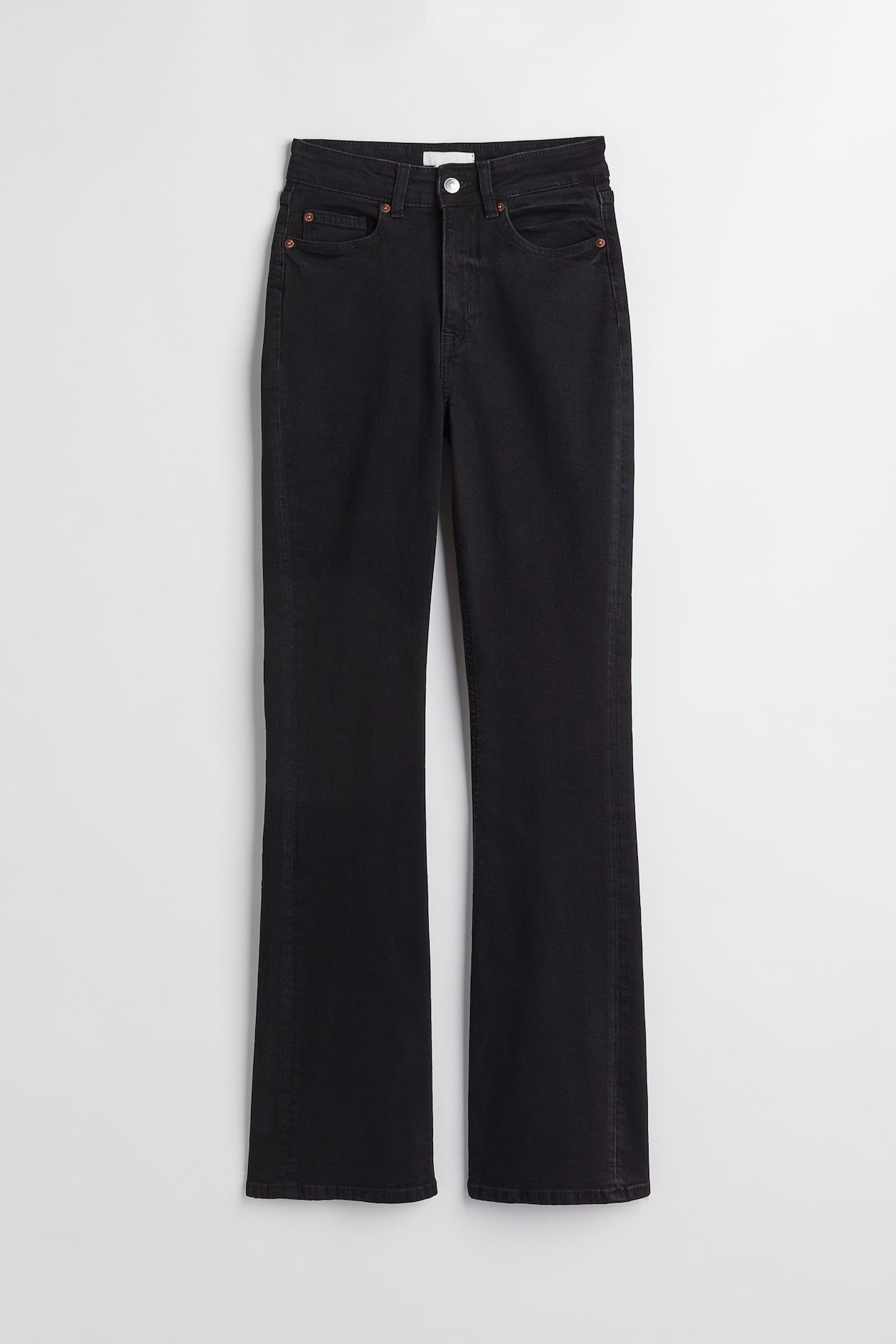 Flared High Jeans - High waist - Long - Dark denim gray - Ladies | H&M US