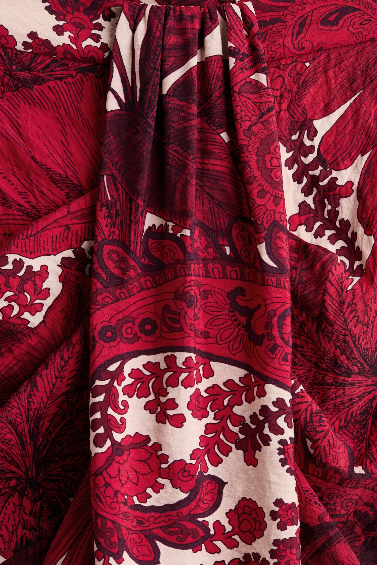 Gathered-Detail Midi Skirt - image 5