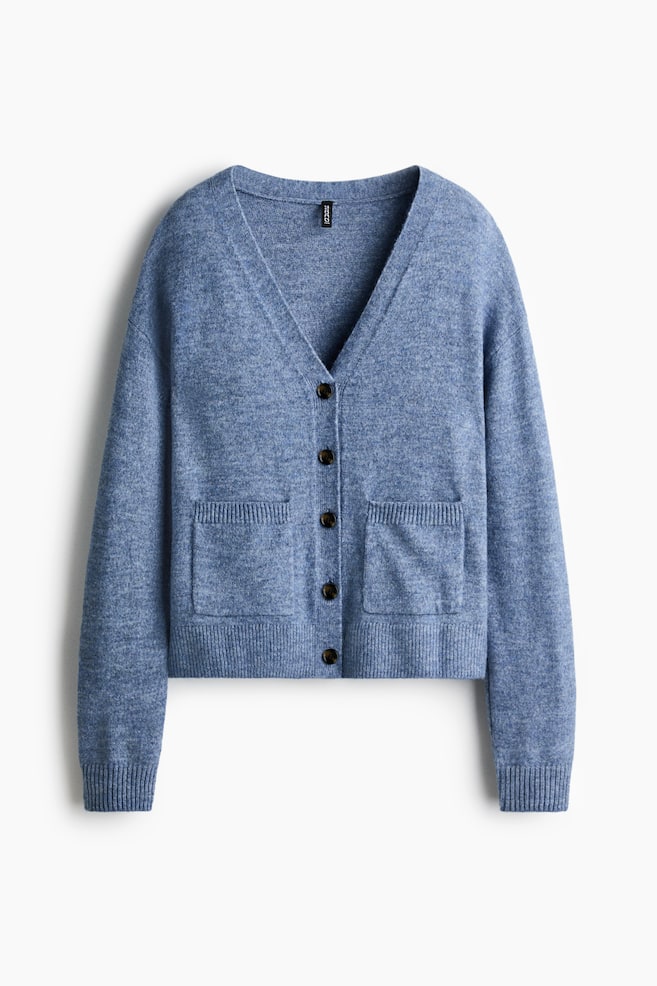 Loose-Fit Cardigan - Blue melange - 1